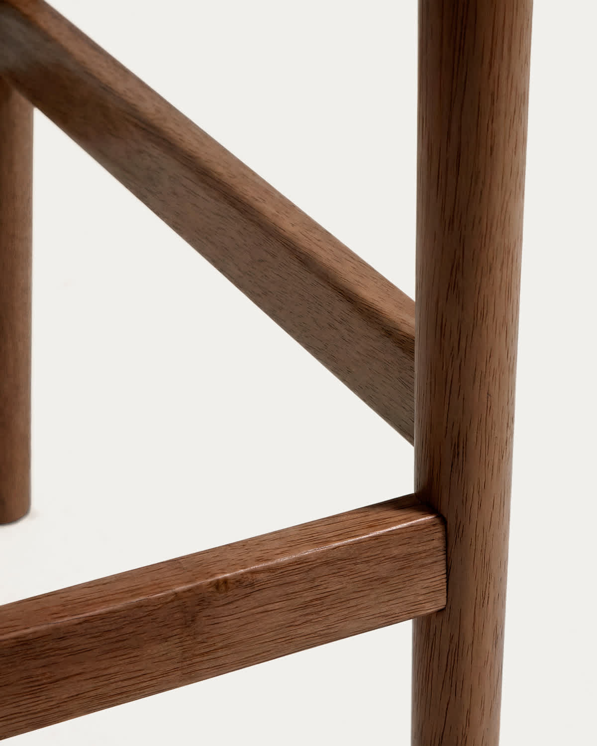 Evera stool in oak veneer with walnut finish 65cm
