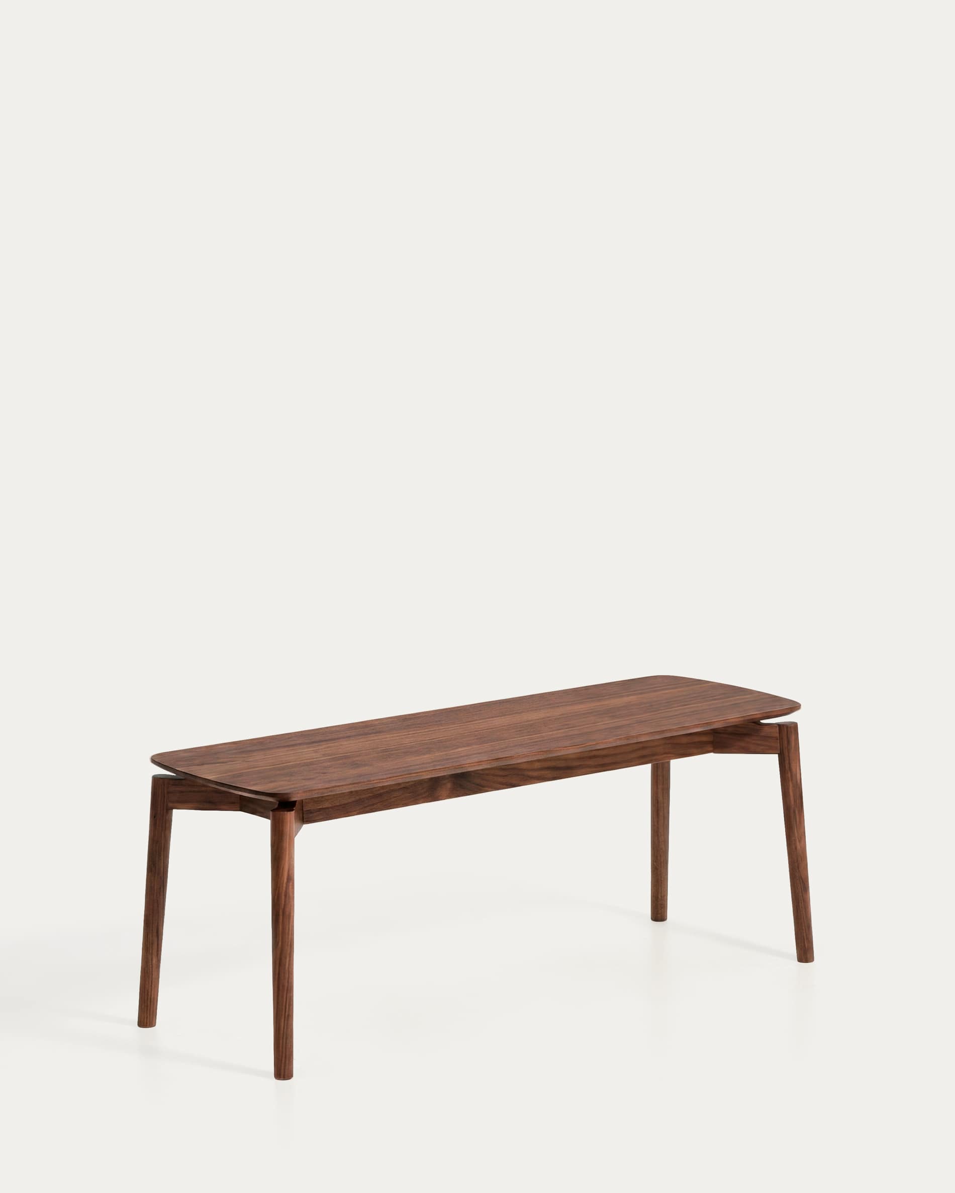 Evera bench in oak veneer with walnut finish 122cm