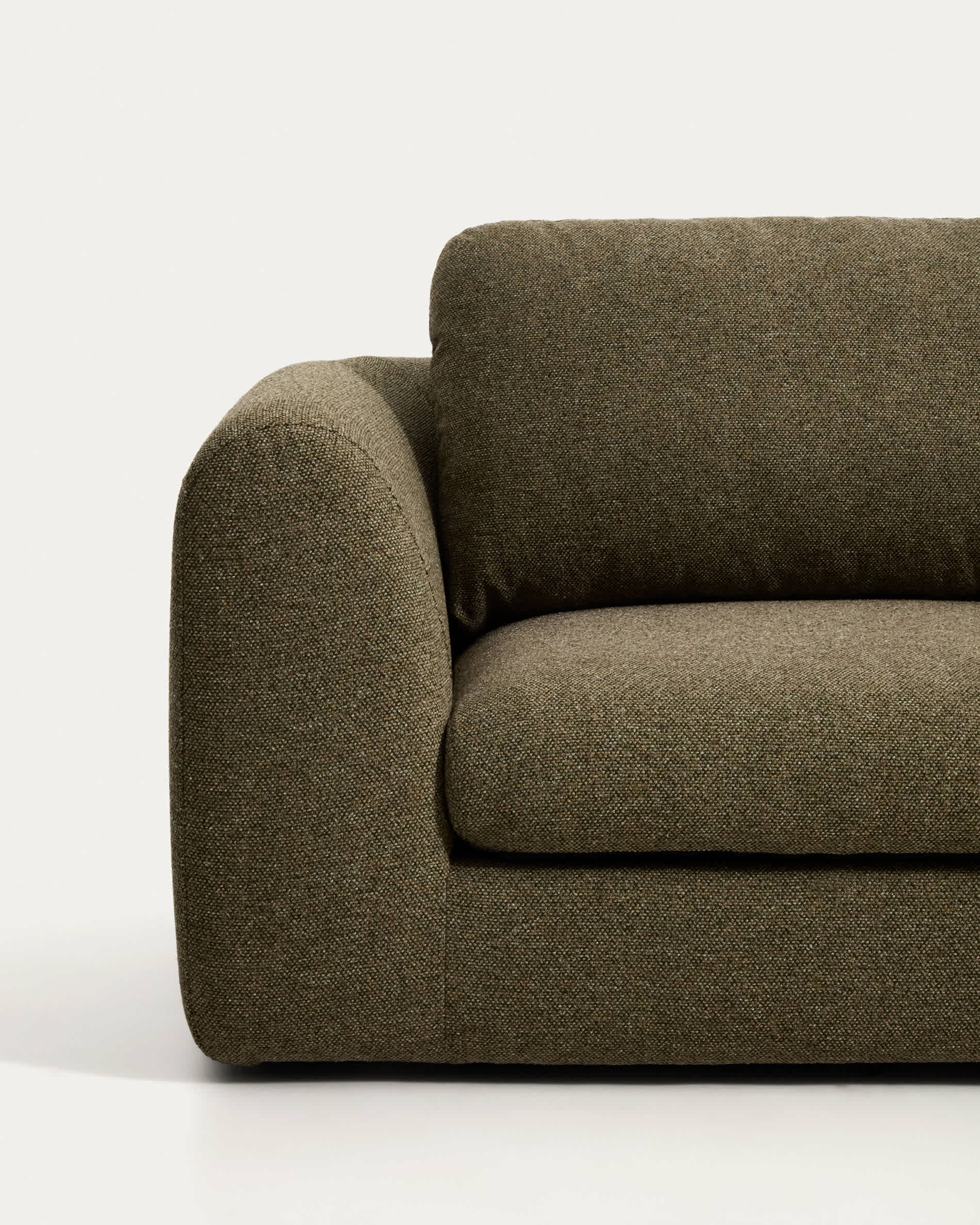 Vera olive green 5-seater corner sofa with right-hand end section 330 x 245 cm FSC Mix Credit