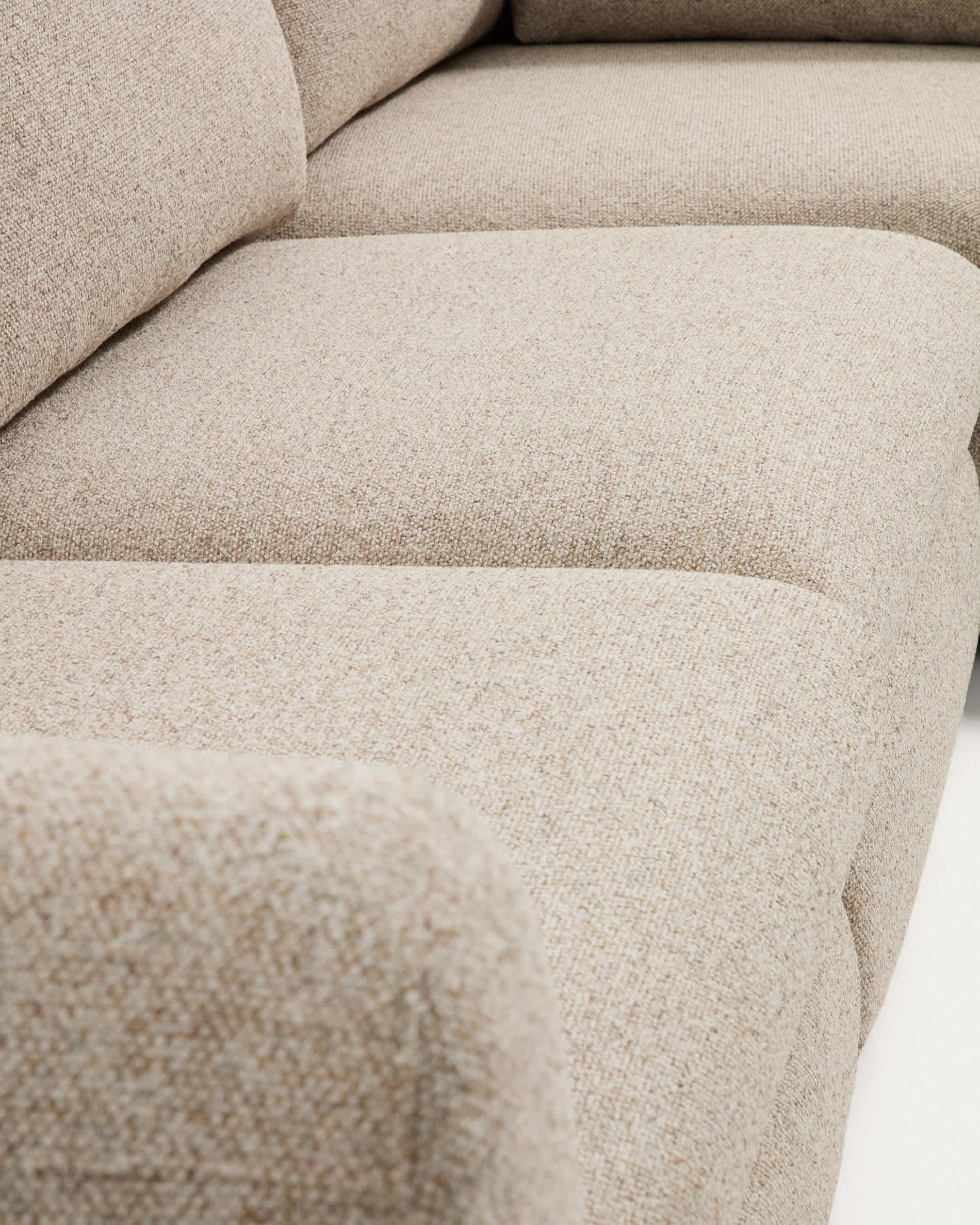 Vera beige 5-seater corner sofa with right-hand end section 330 x 245 cm FSC Mix Credit