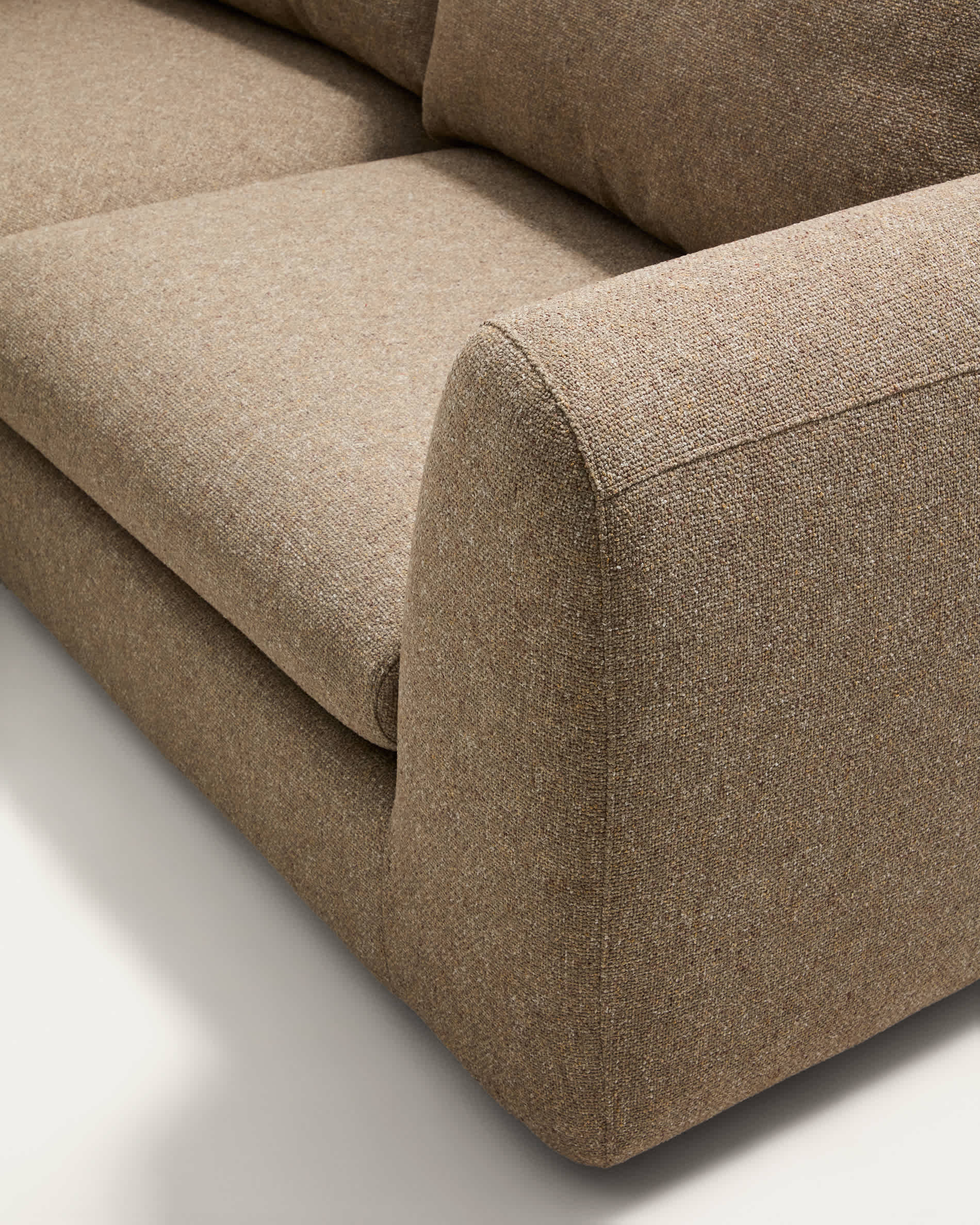 Vera light brown 5-seater corner sofa left-hand end section 245 x 330 cm FSC Mix Credit
