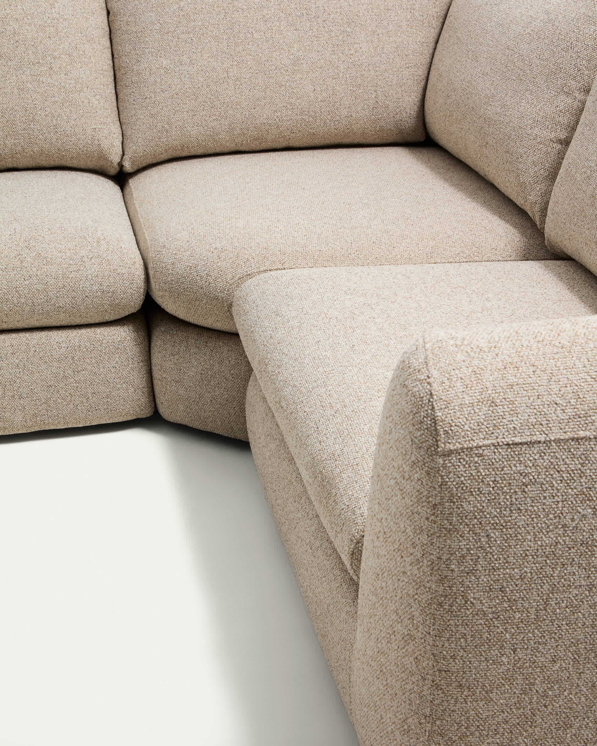 Vera beige 5-seater corner sofa left-hand end section 245 x 330 cm FSC Mix Credit