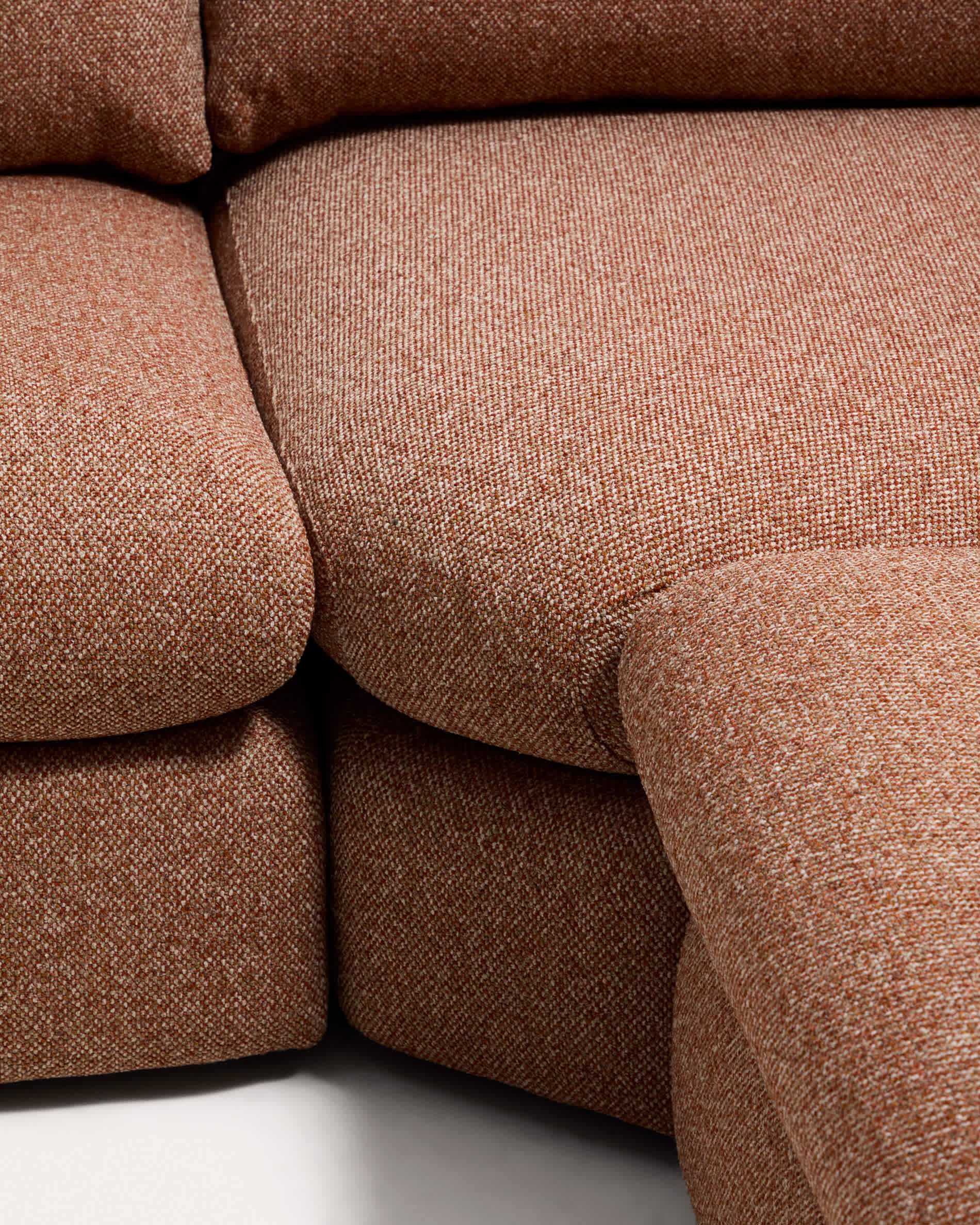 Vera terracotta 5-seater corner sofa with left-hand end section 245 x 330 cm FSC Mix Credit