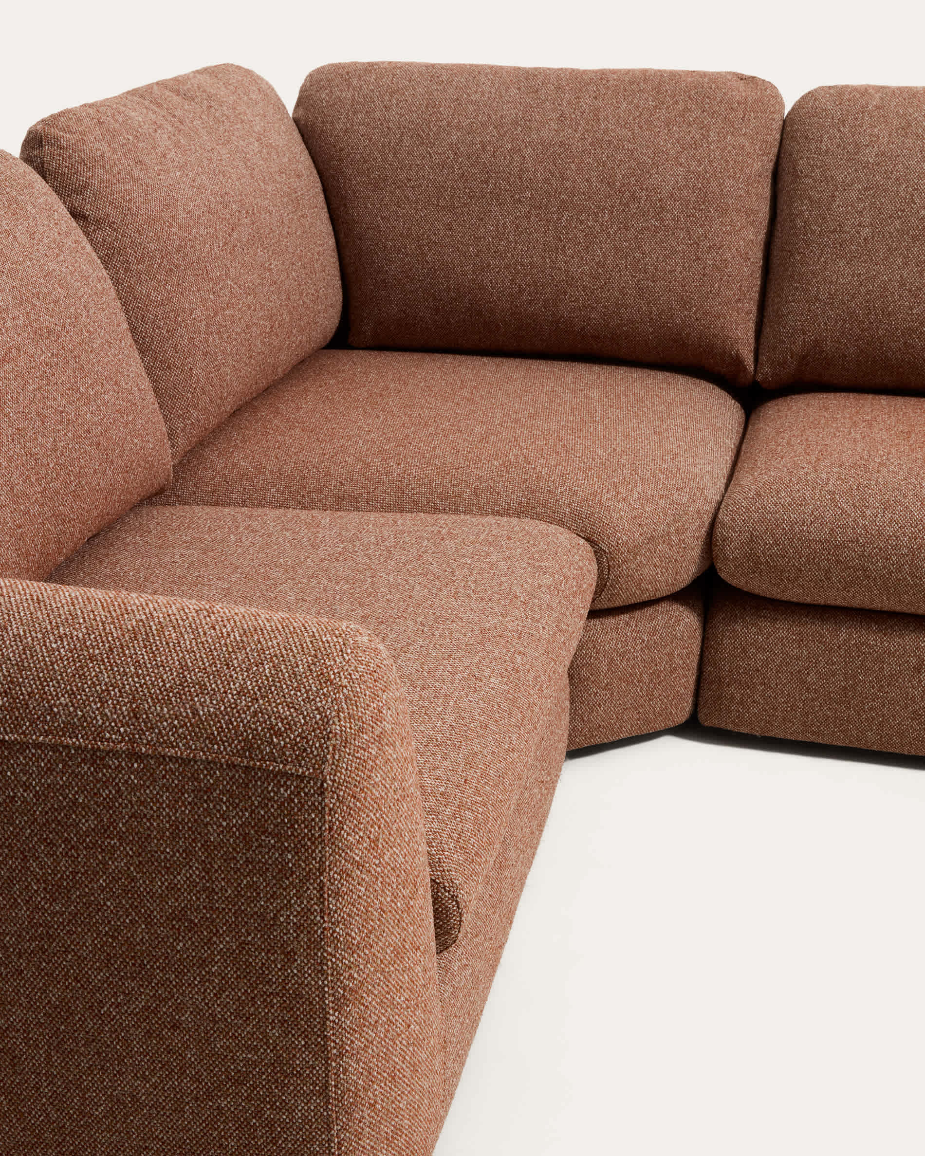 Vera terracotta 5-seater corner sofa with right-hand end section 330 x 245 cm FSC Mix Credit