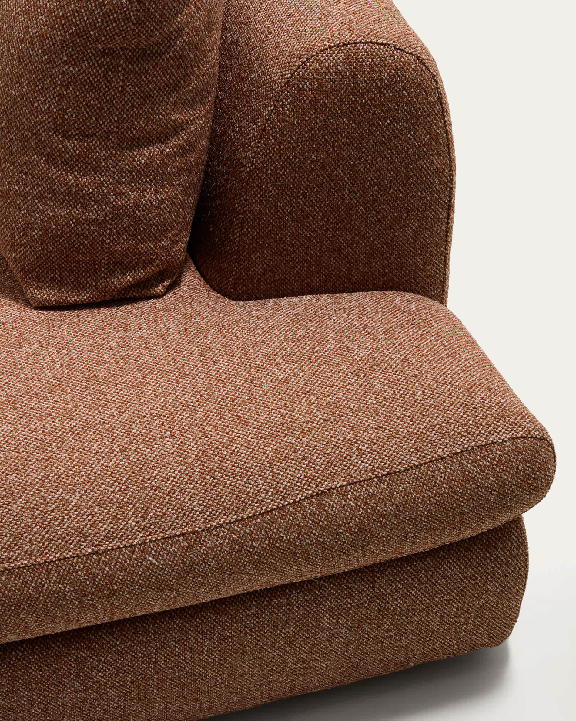 Vera terracotta 5-seater corner sofa 330 x 330 cm FSC Mix Credit
