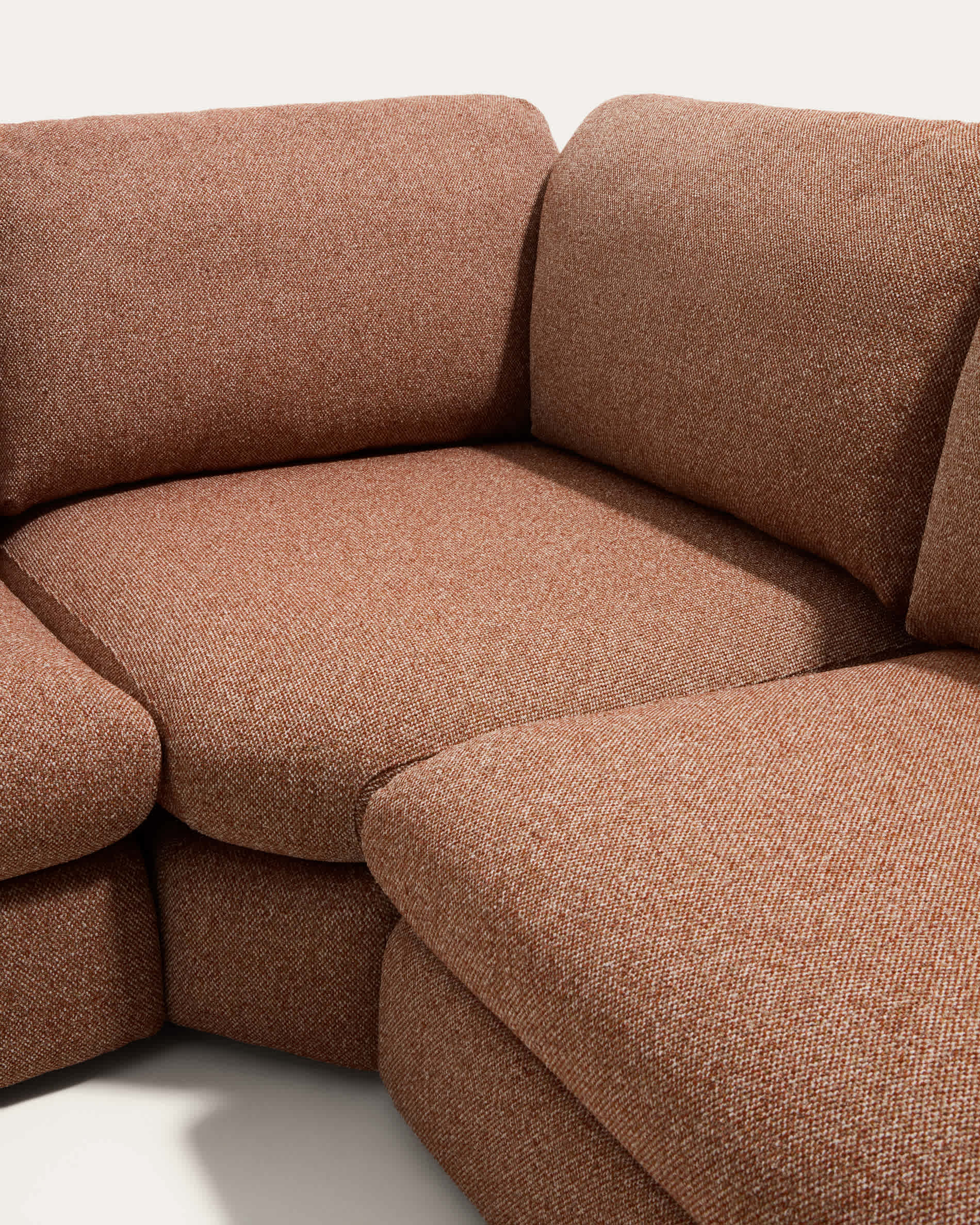 Vera terracotta 5-seater corner sofa 330 x 330 cm FSC Mix Credit