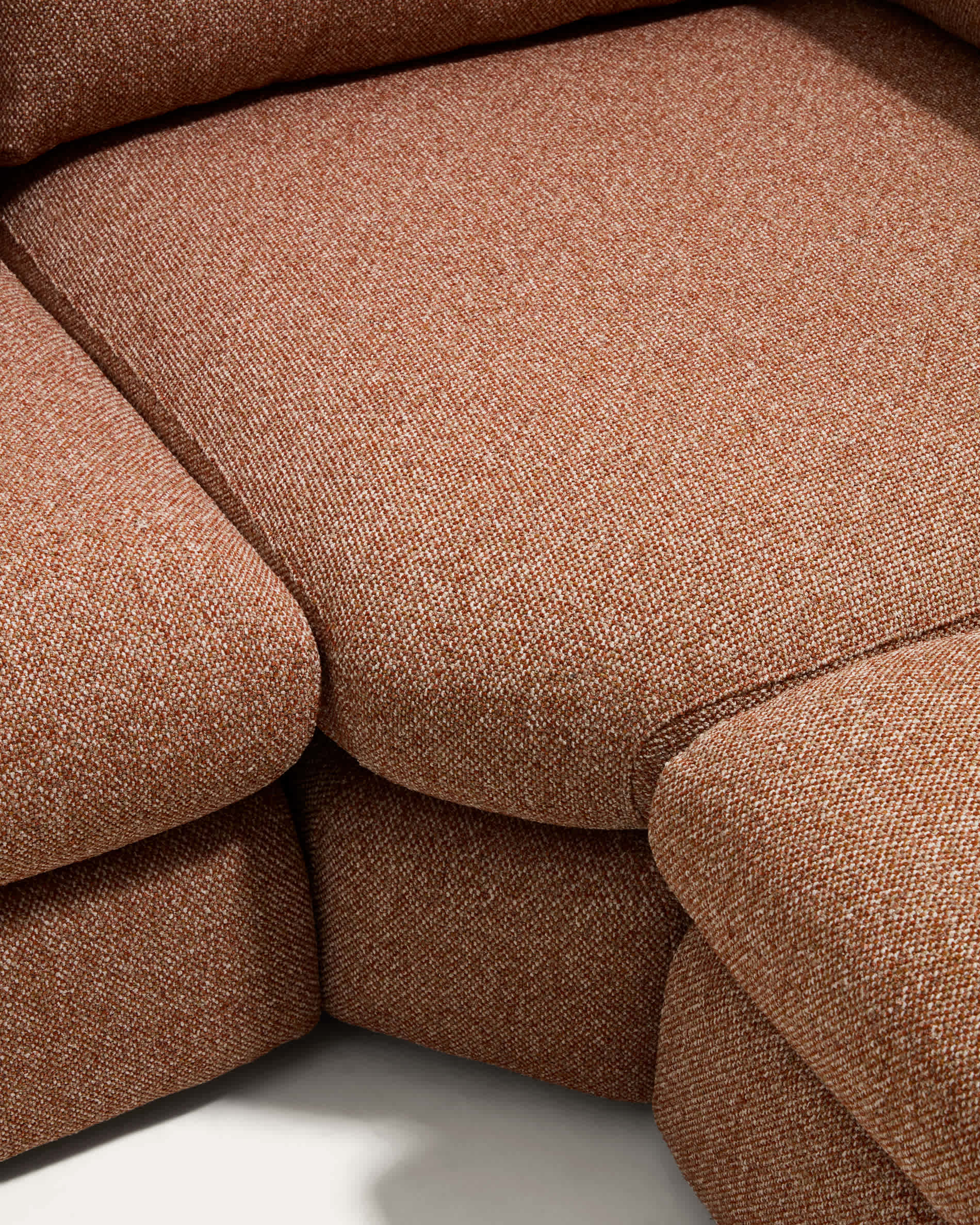 Vera terracotta 5-seater corner sofa 330 x 330 cm FSC Mix Credit
