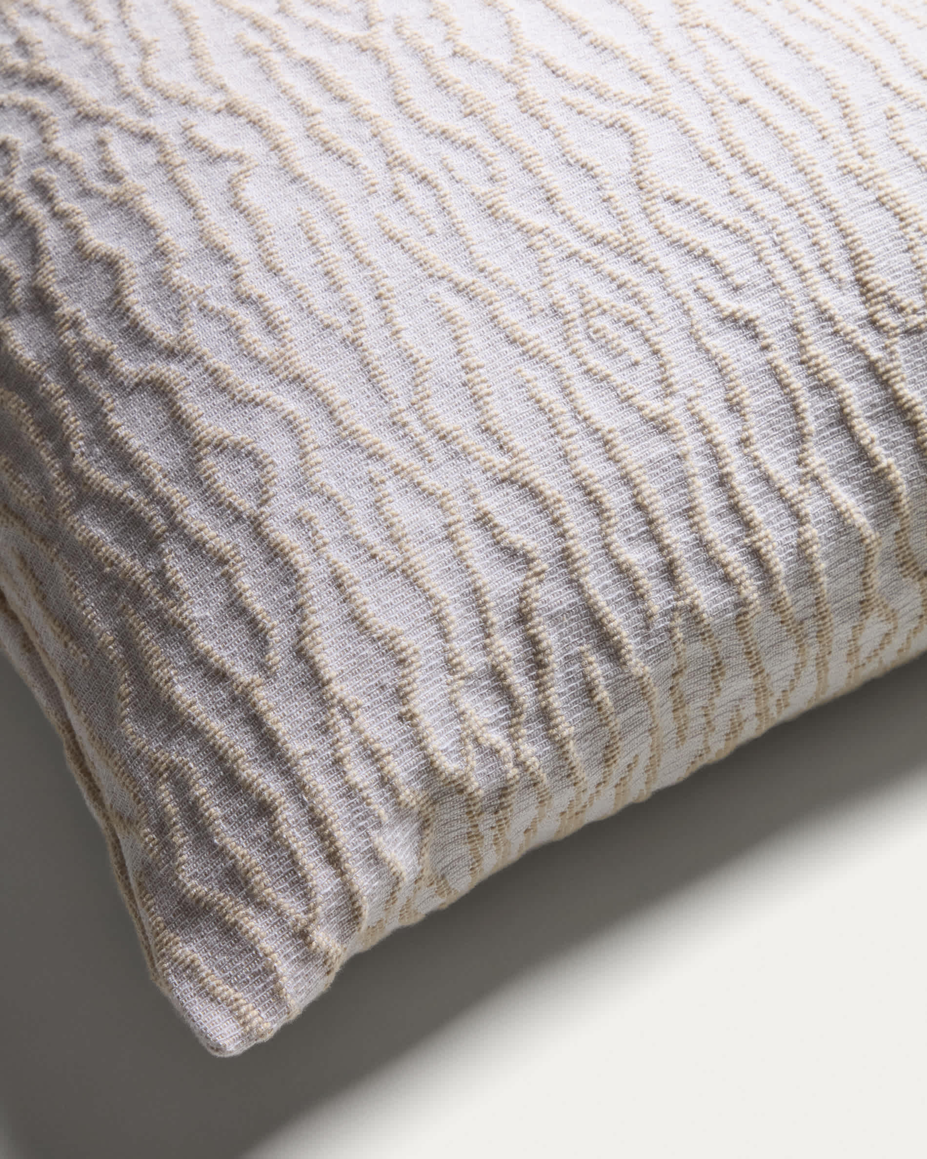 Alnori ecru 100% cotton jacquard cushion cover 50 x 50 cm