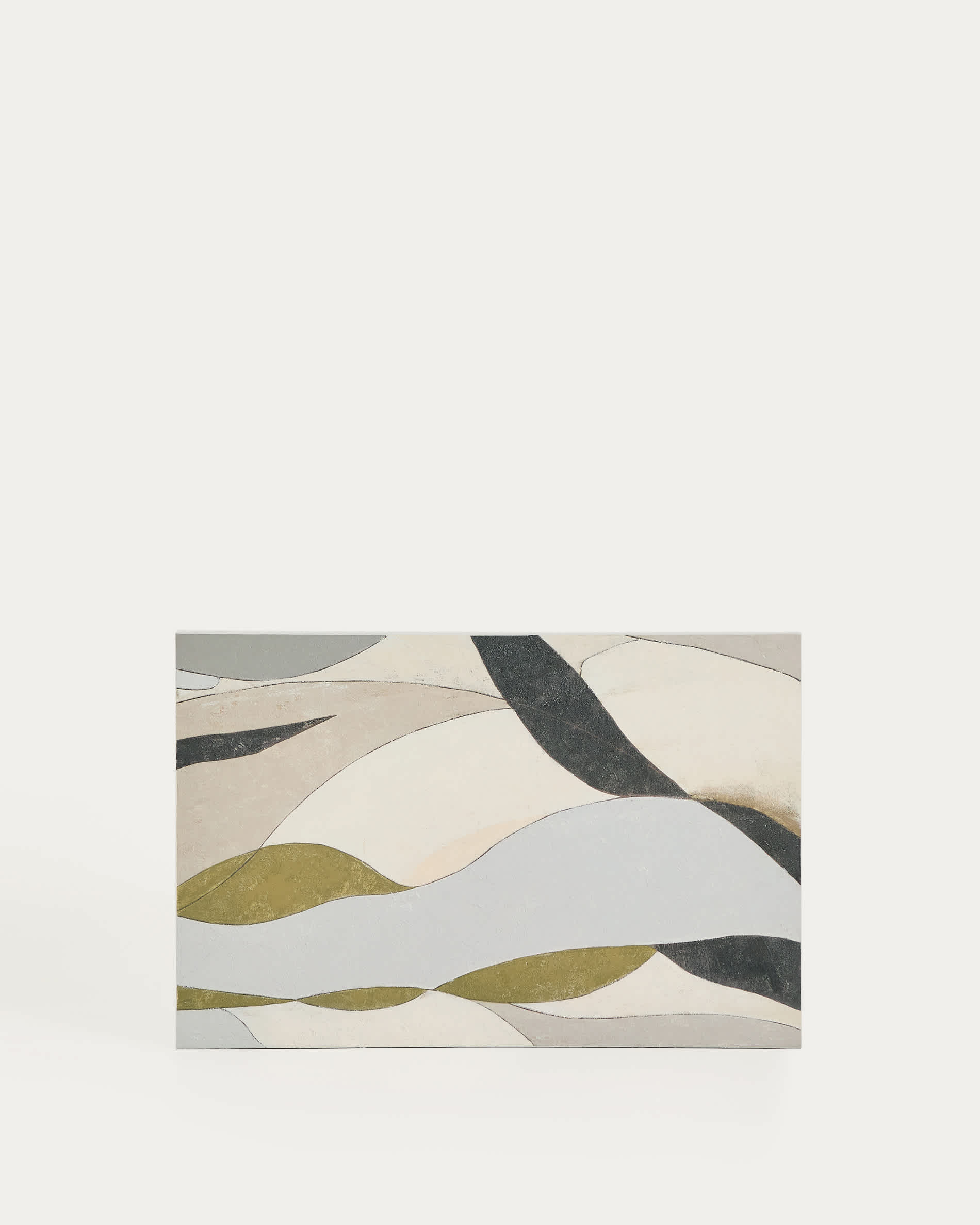 Marvilo grey and mustard abstract canvas 60 x 90cm
