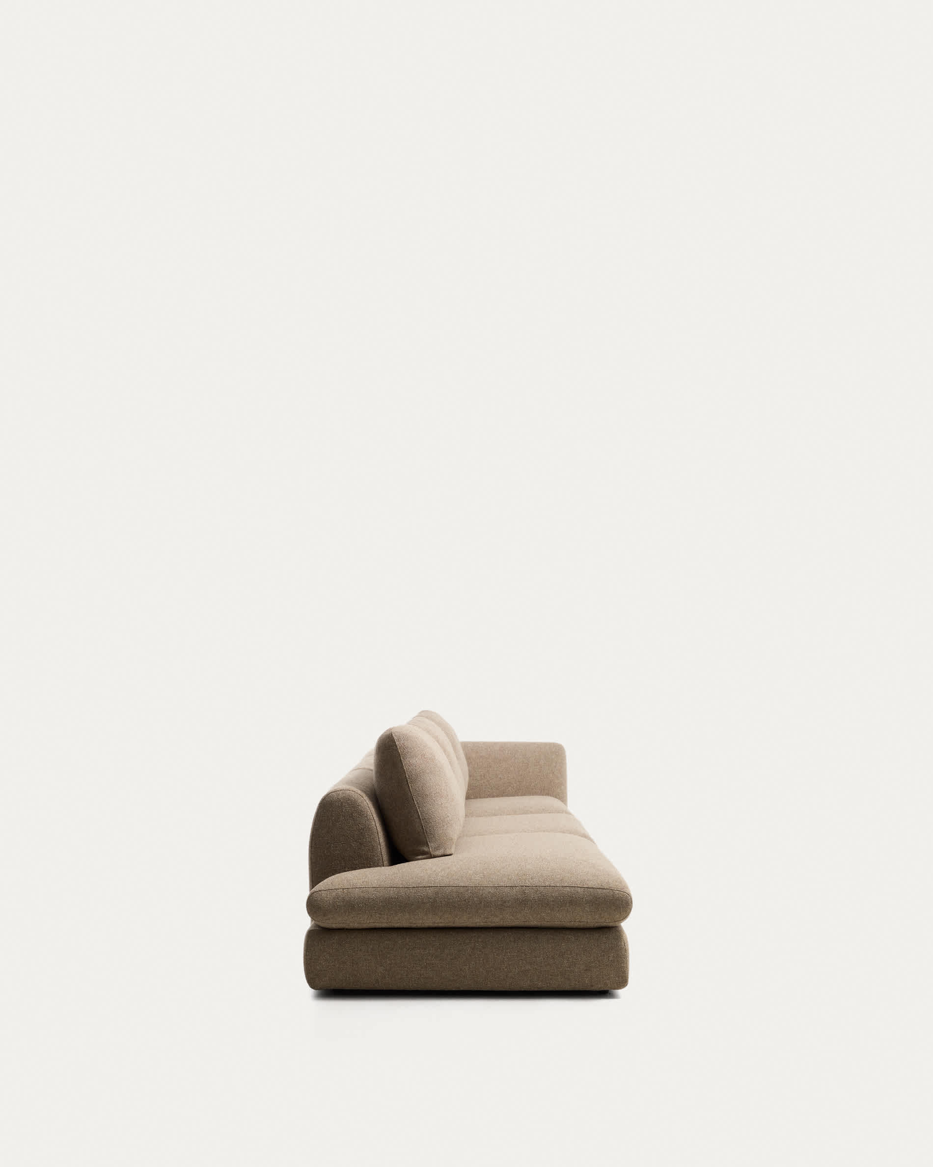 Vera light brown 4-seater sofa with left-hand end section 325 cm FSC Mix Credit