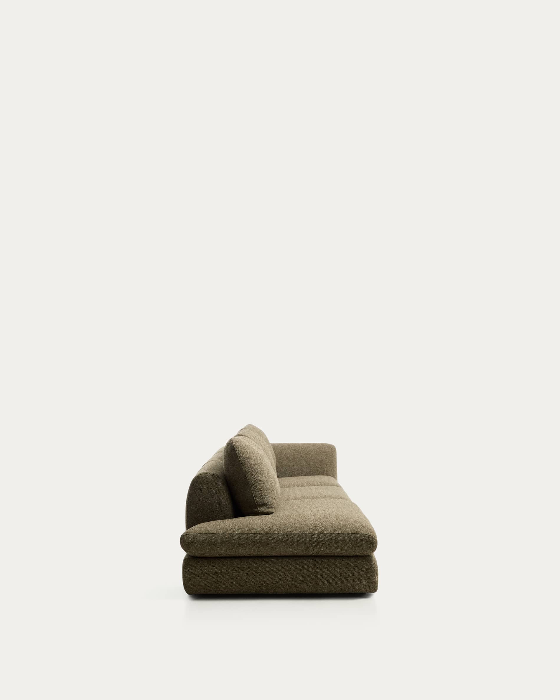 Vera olive green 4-seater sofa with left-hand end section 325 cm FSC Mix Credit
