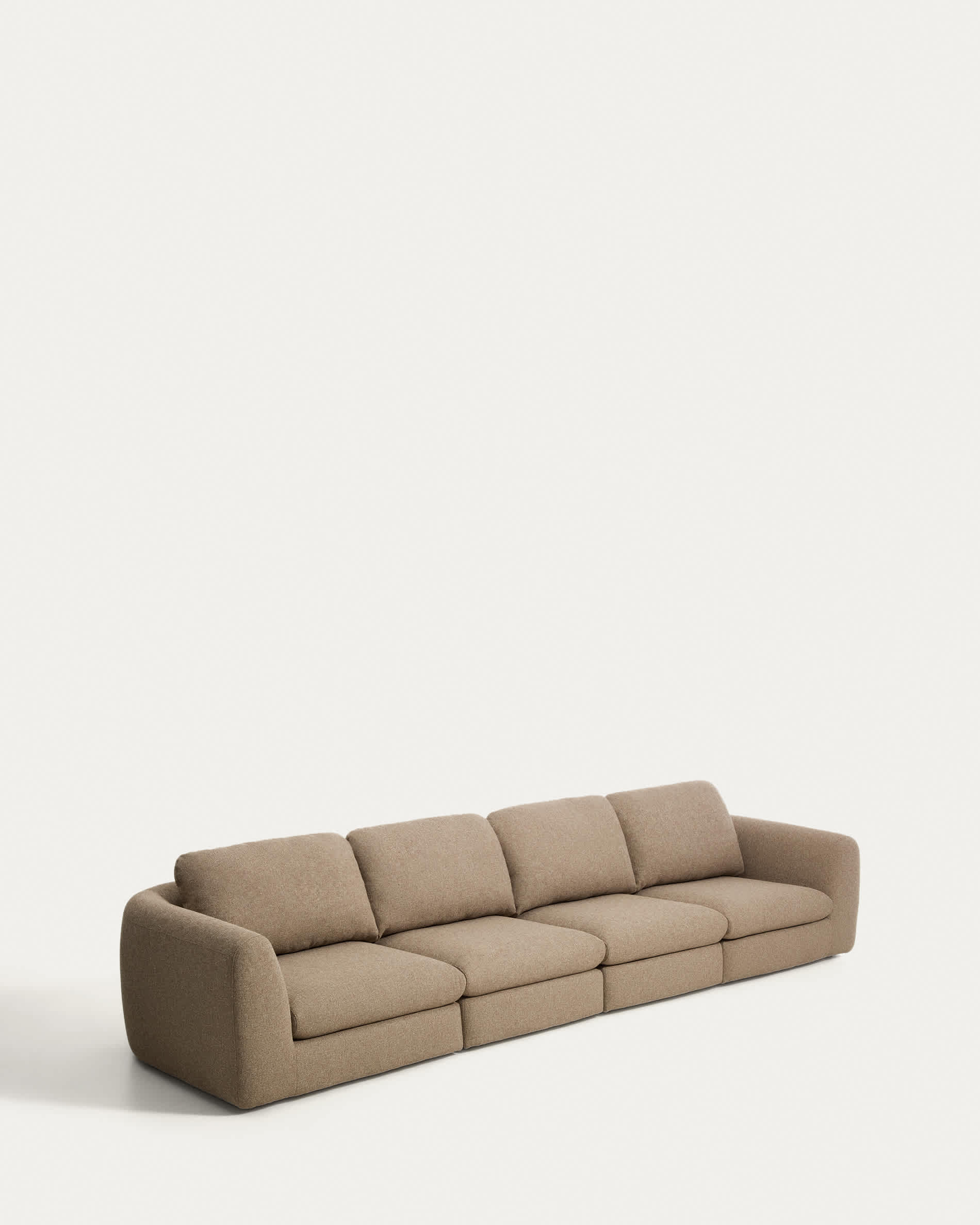Vera light brown 6-seater sofa 410 cm FSC Mix Credit