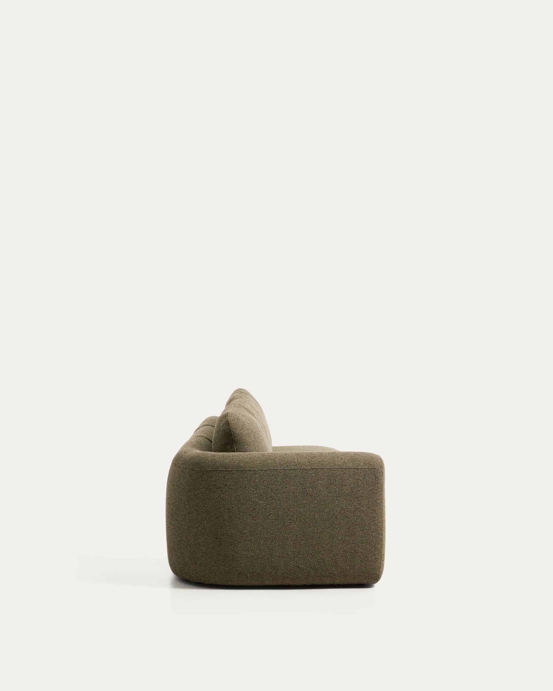 Vera olive green 4-seater sofa with right-hand end section 322 cm FSC Mix Credit