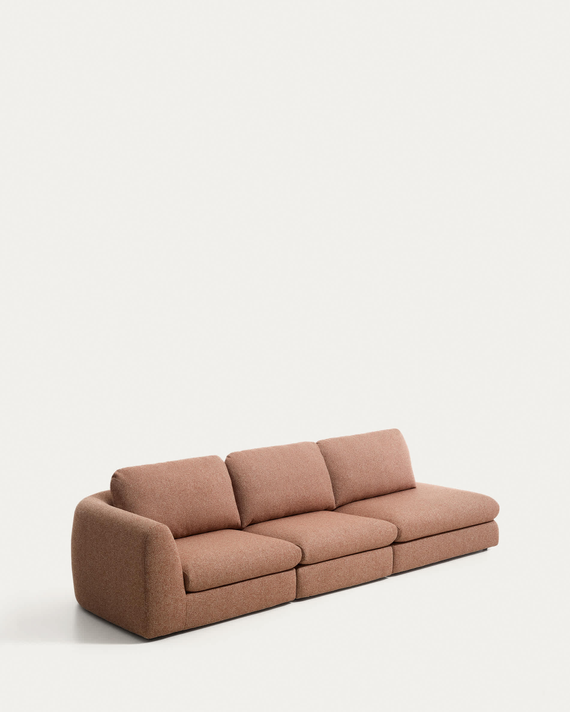 Vera terracotta sofa 4-seater with right-hand end section 322 cm FSC Mix Credit