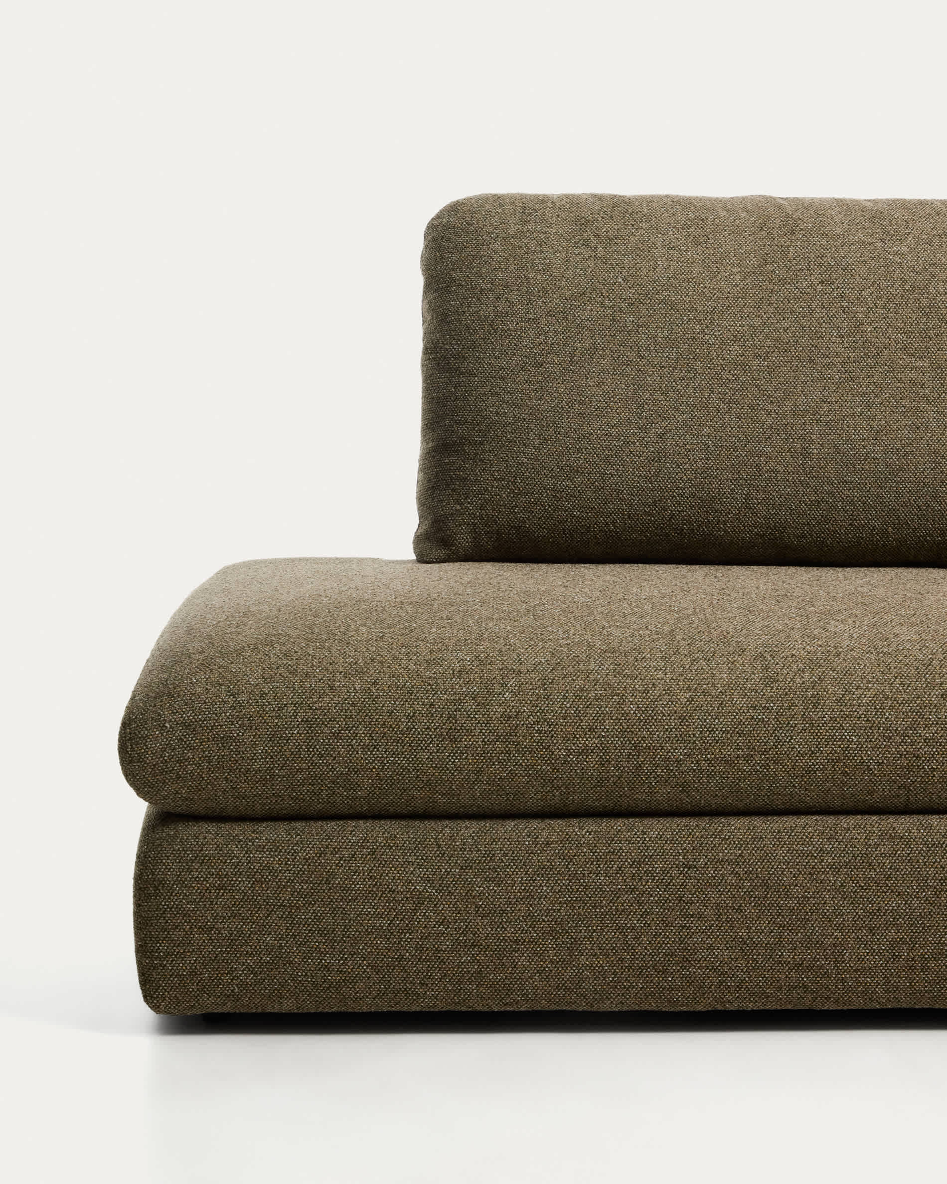 Vera olive green 4-seater sofa with left-hand end section 325 cm FSC Mix Credit