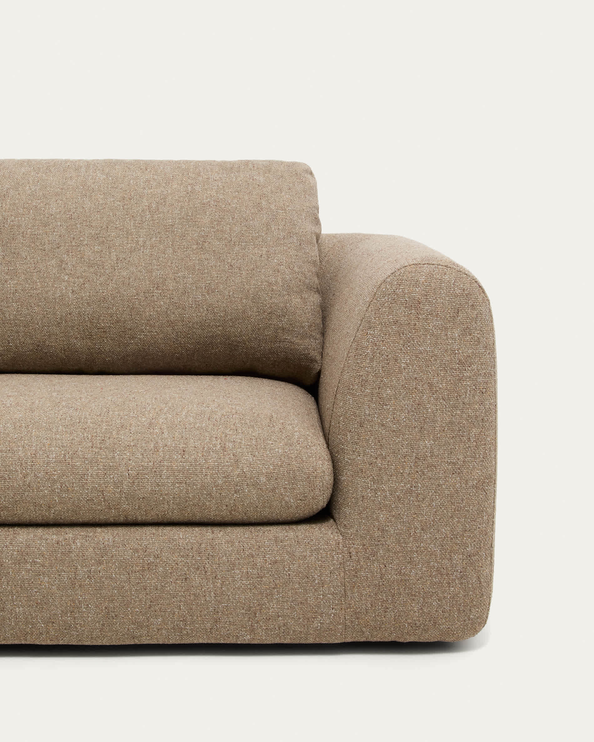 Vera light brown 4-seater sofa with left-hand end section 325 cm FSC Mix Credit
