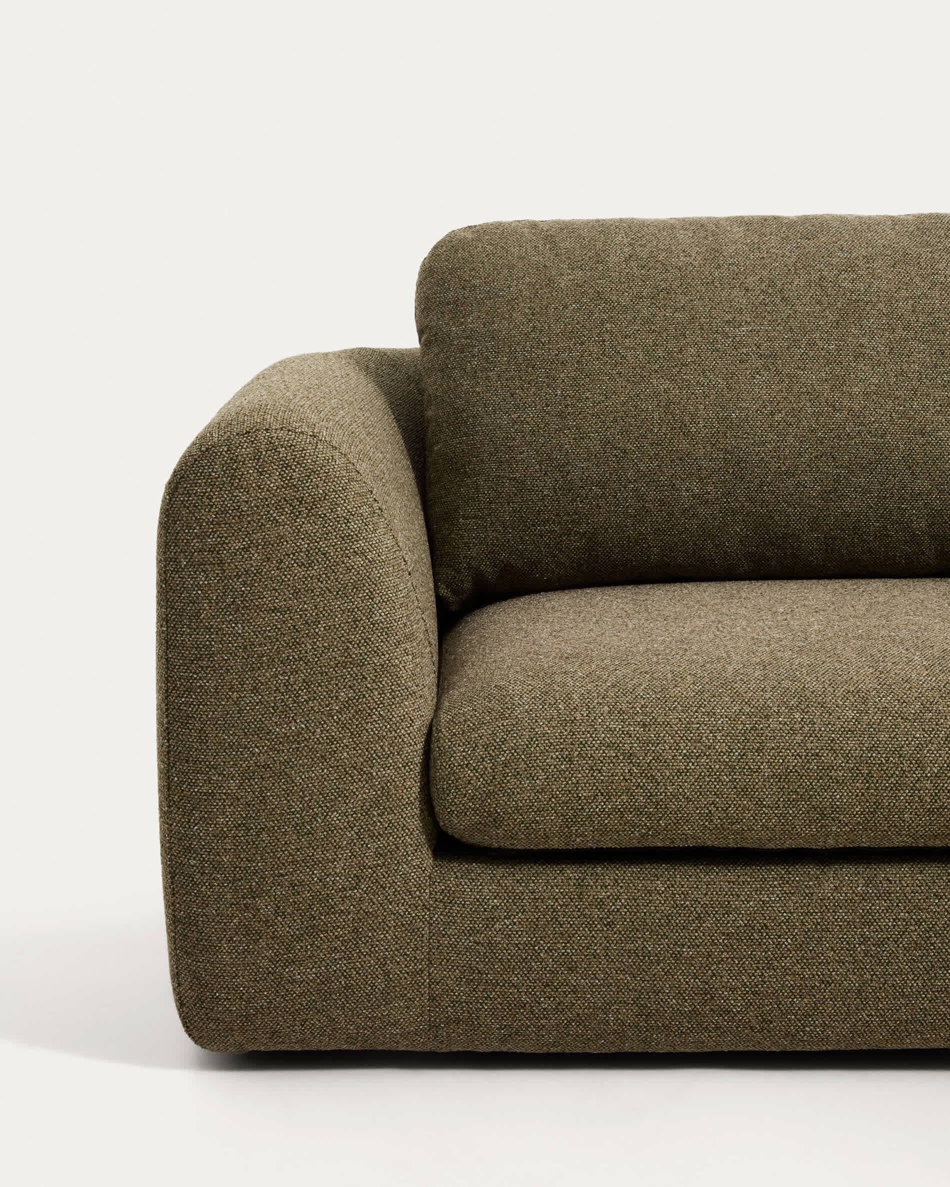 Vera olive green 3-seater sofa 230 cm FSC Mix Credit