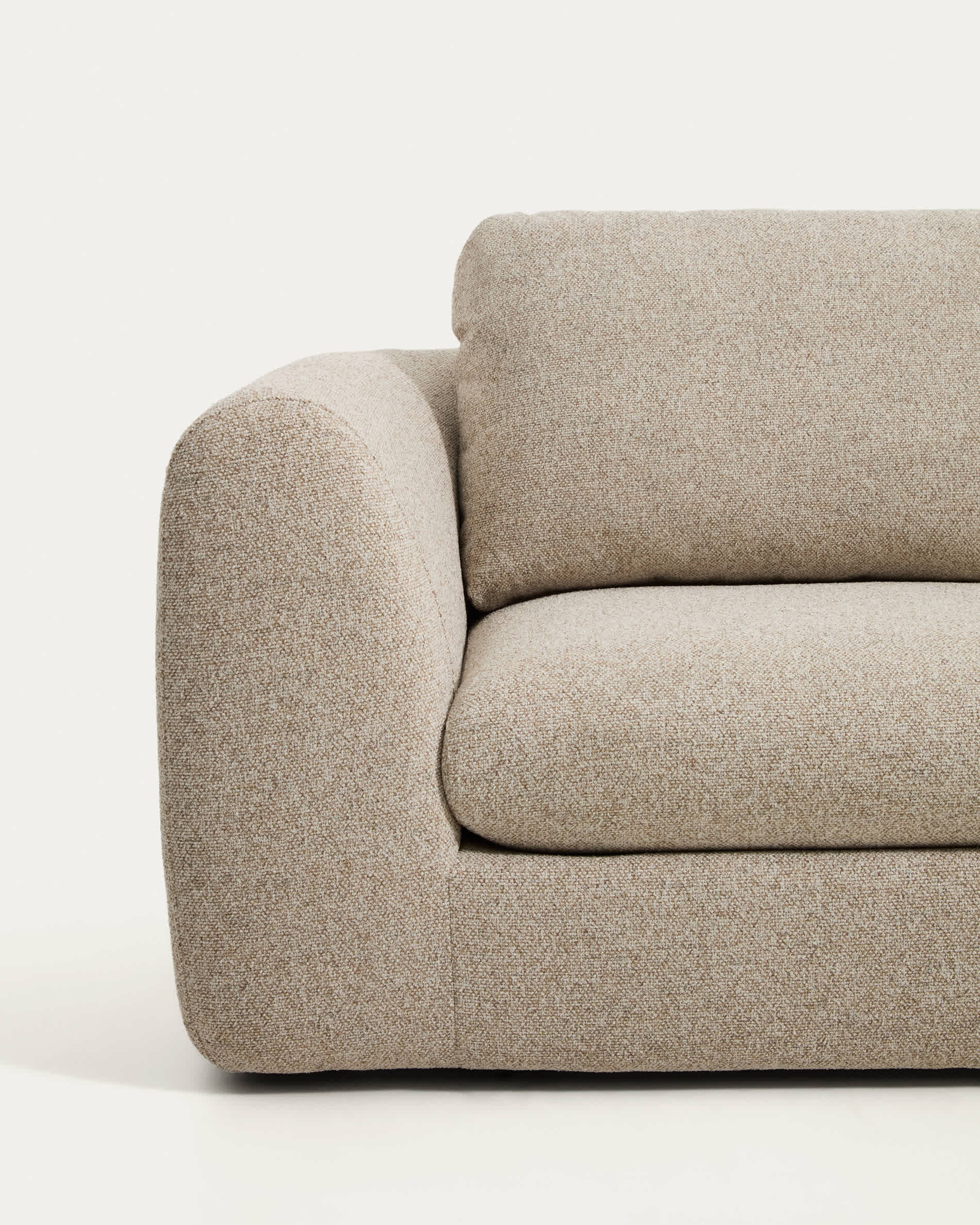 Vera beige 4-seater sofa with right-hand end section 322 cm FSC Mix Credit
