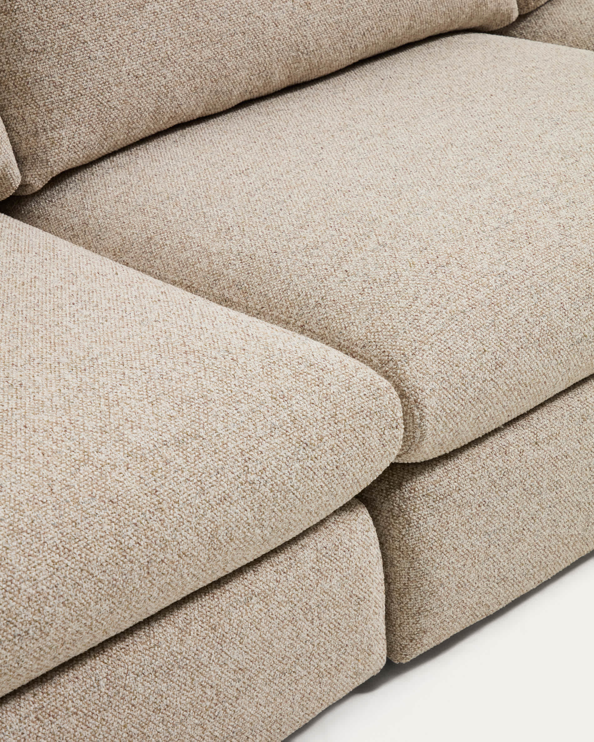 Vera beige 4-seater sofa with right-hand end section 322 cm FSC Mix Credit