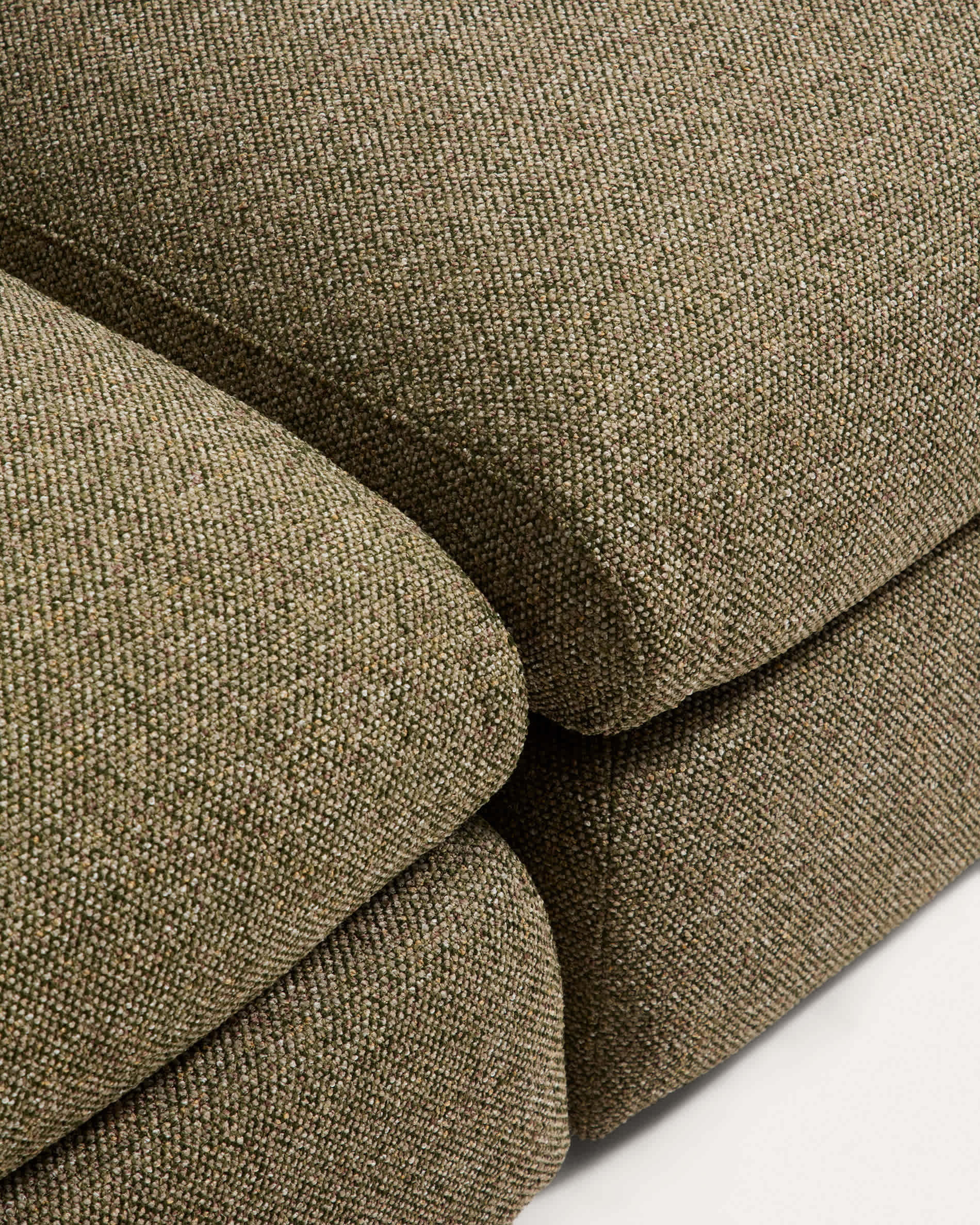 Vera olive green 4-seater sofa with left-hand end section 325 cm FSC Mix Credit