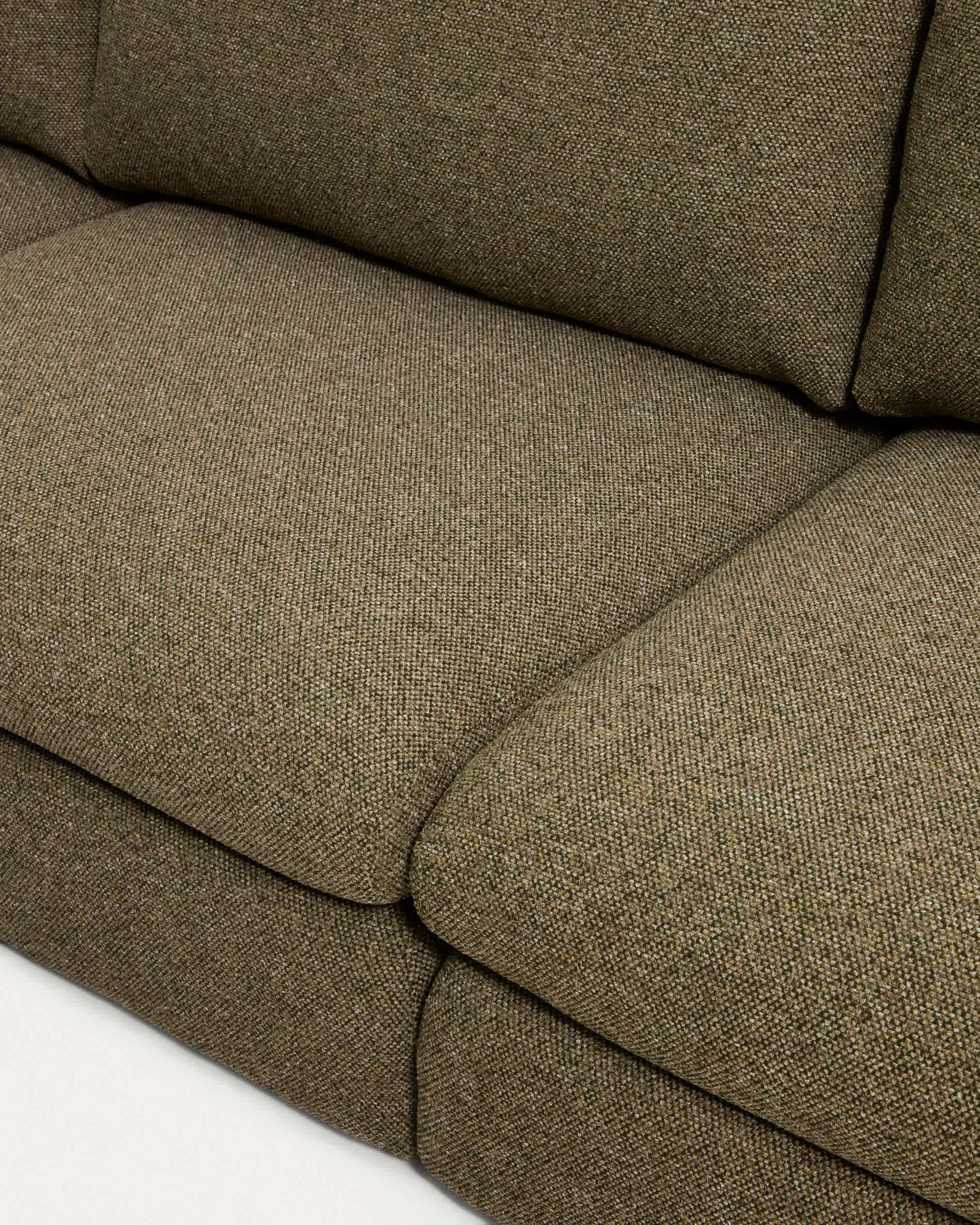 Vera olive green 4-seater sofa with right-hand end section 322 cm FSC Mix Credit