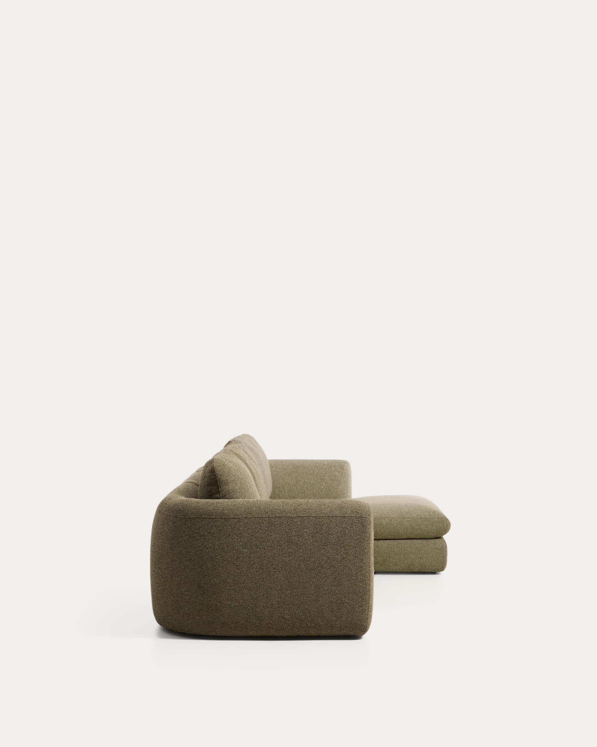 Vera olive green 4-seater sofa and right-hand chaise longue 322 cm FSC Mix Credit