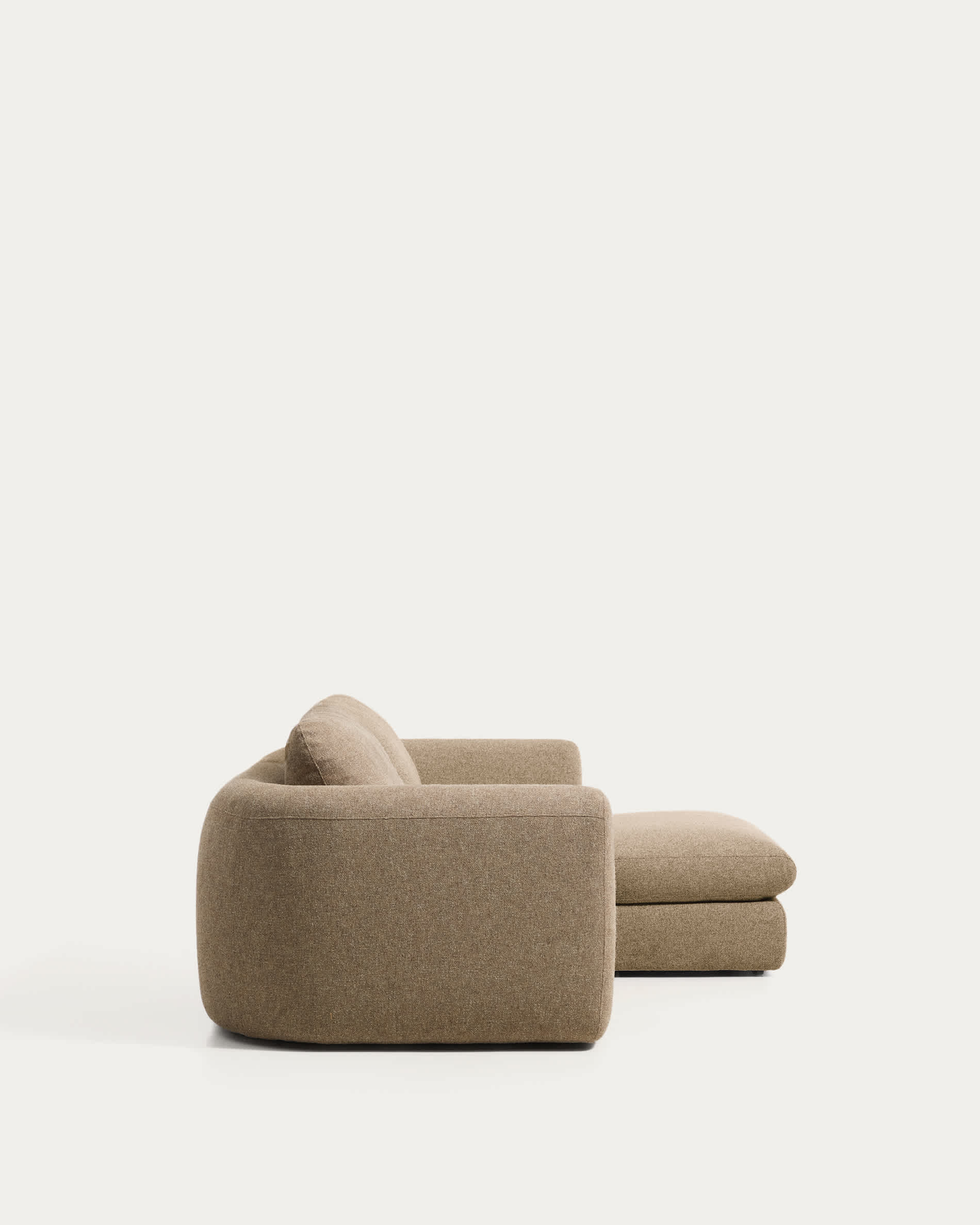 Vera light brown 3-seater sofa and right-hand chaise longue 232 cm FSC Mix Credit