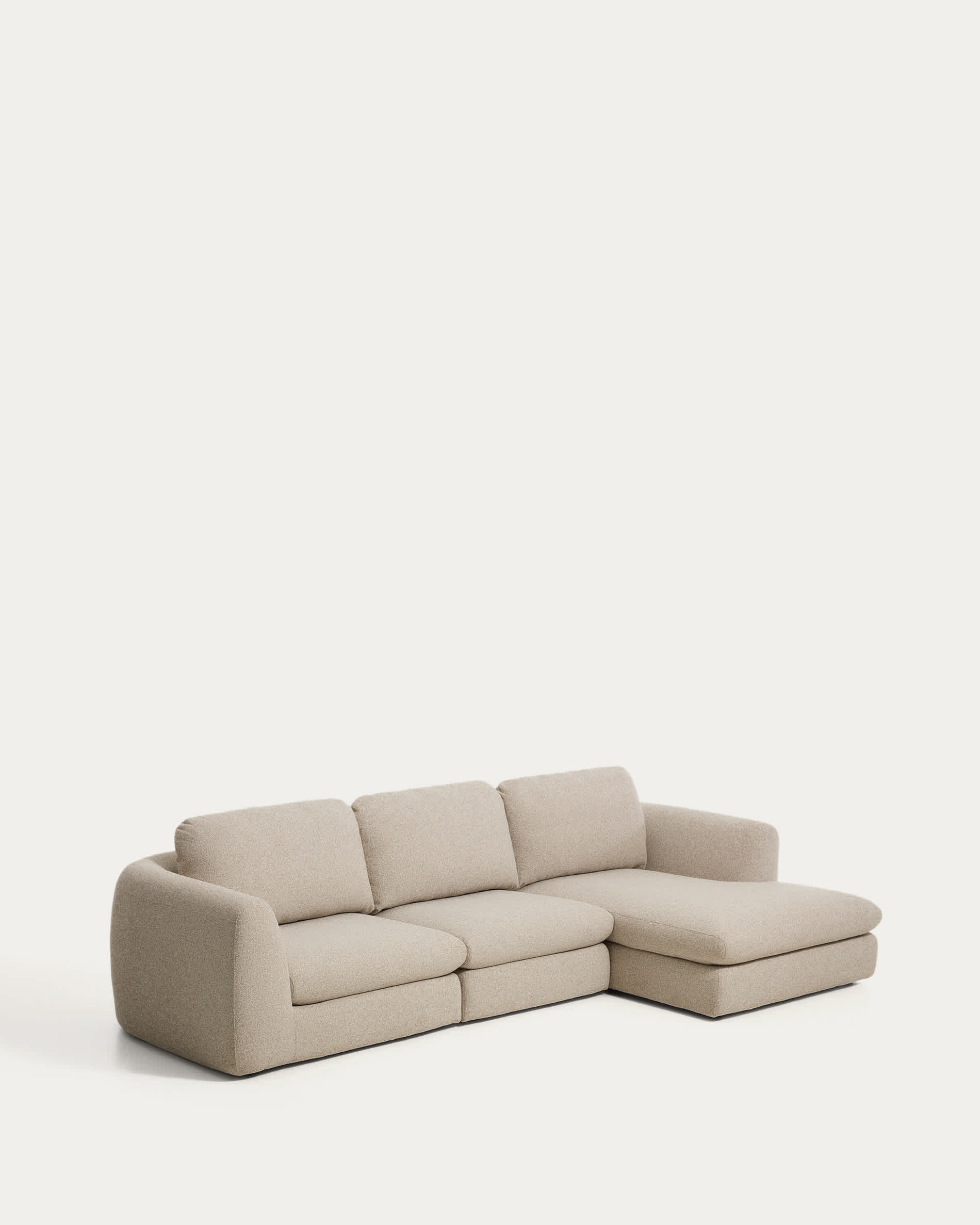 Vera beige 4-seater sofa and right-hand chaise longue 322 cm FSC Mix Credit