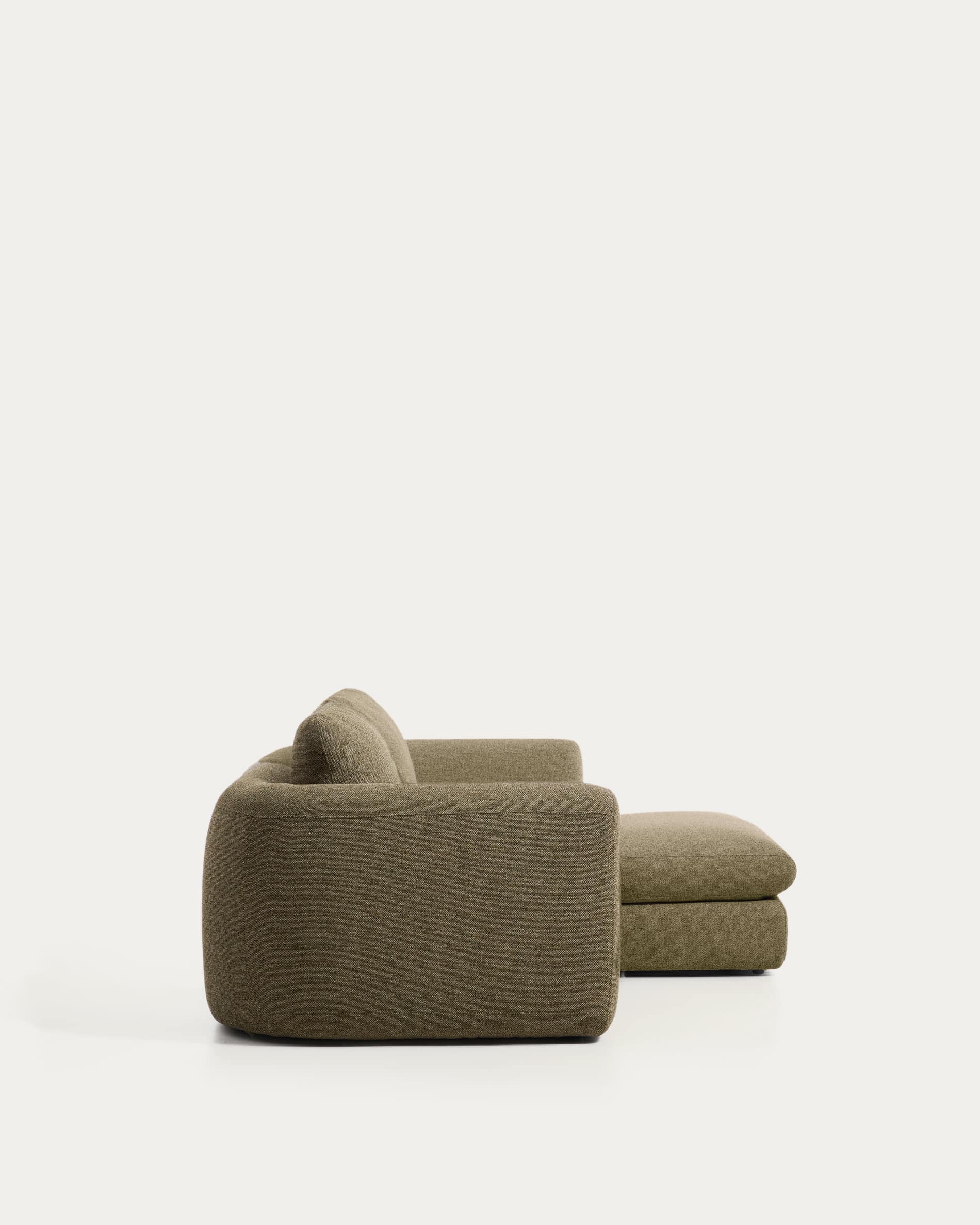 Vera olive green 3-seater sofa and right-hand chaise longue 232 cm FSC Mix Credit
