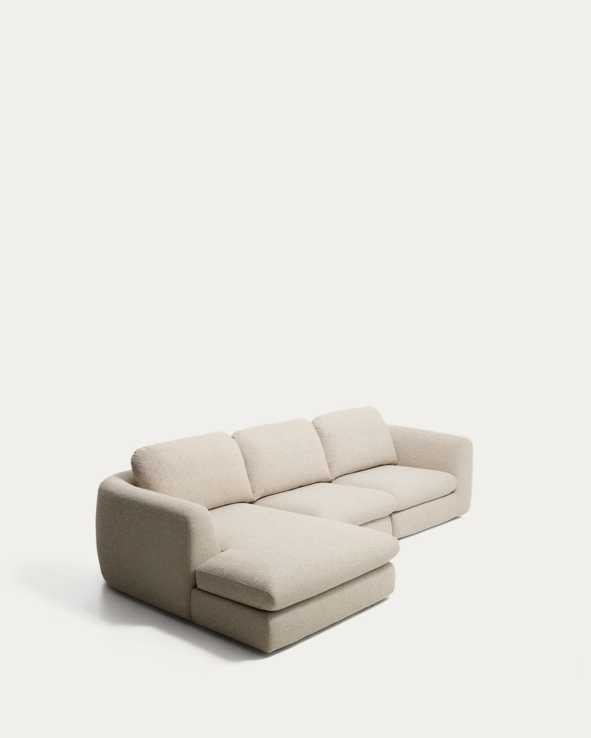 Vera beige 4-seater sofa with left-hand chaise longue 322 cm FSC Mix Credit