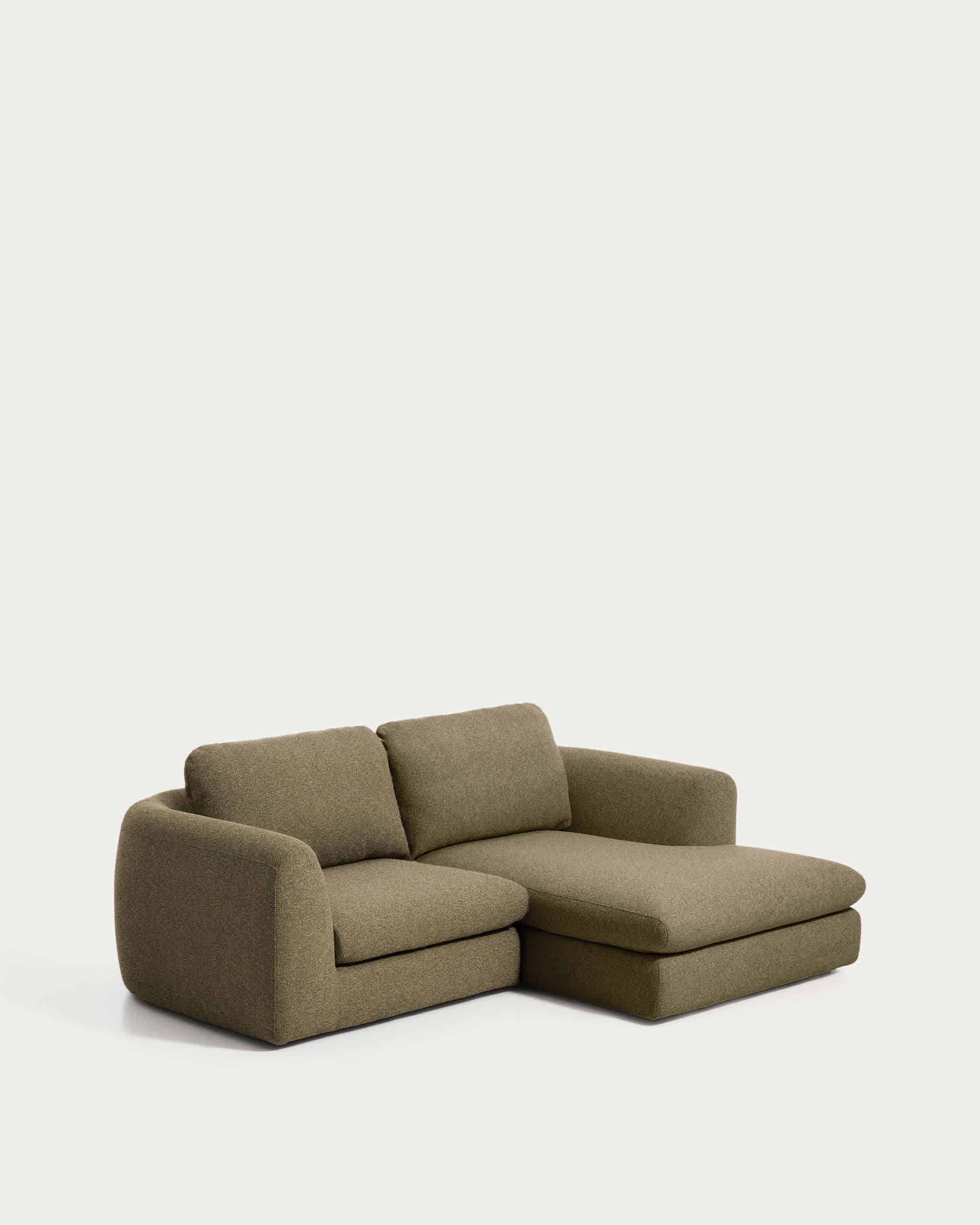 Vera olive green 3-seater sofa and right-hand chaise longue 232 cm FSC Mix Credit