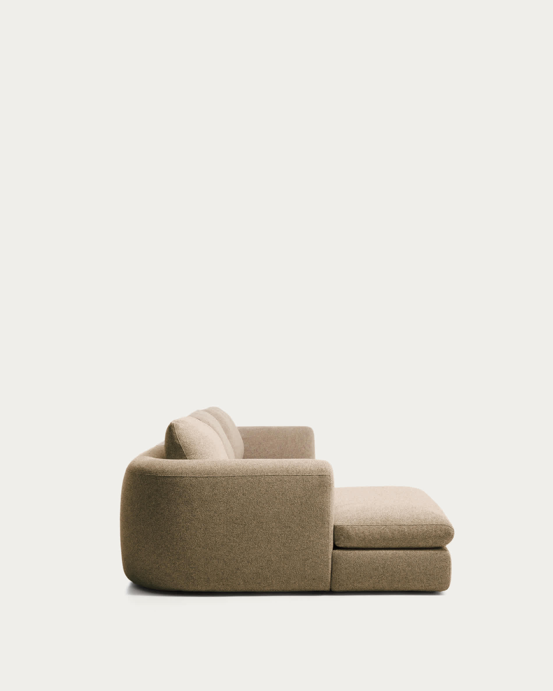 Vera light brown 4-seater sofa with left-hand chaise longue 322 cm FSC Mix Credit