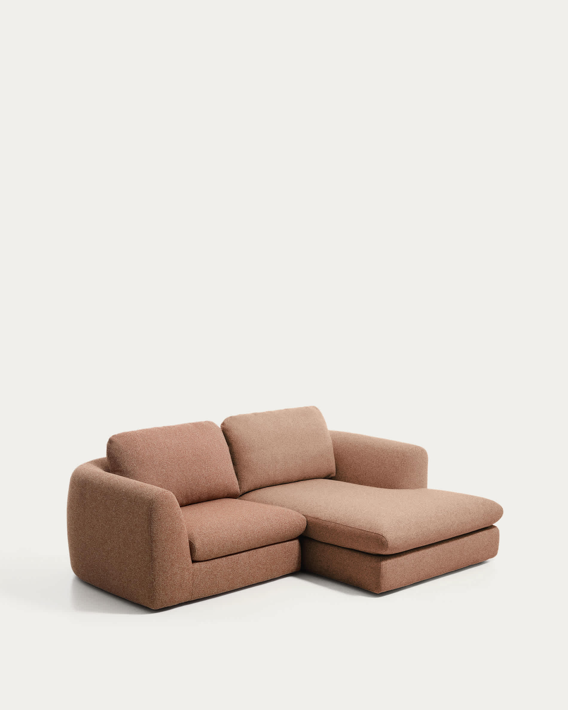 Vera terracotta 3-seater sofa and right-hand chaise longue 232 cm FSC Mix Credit