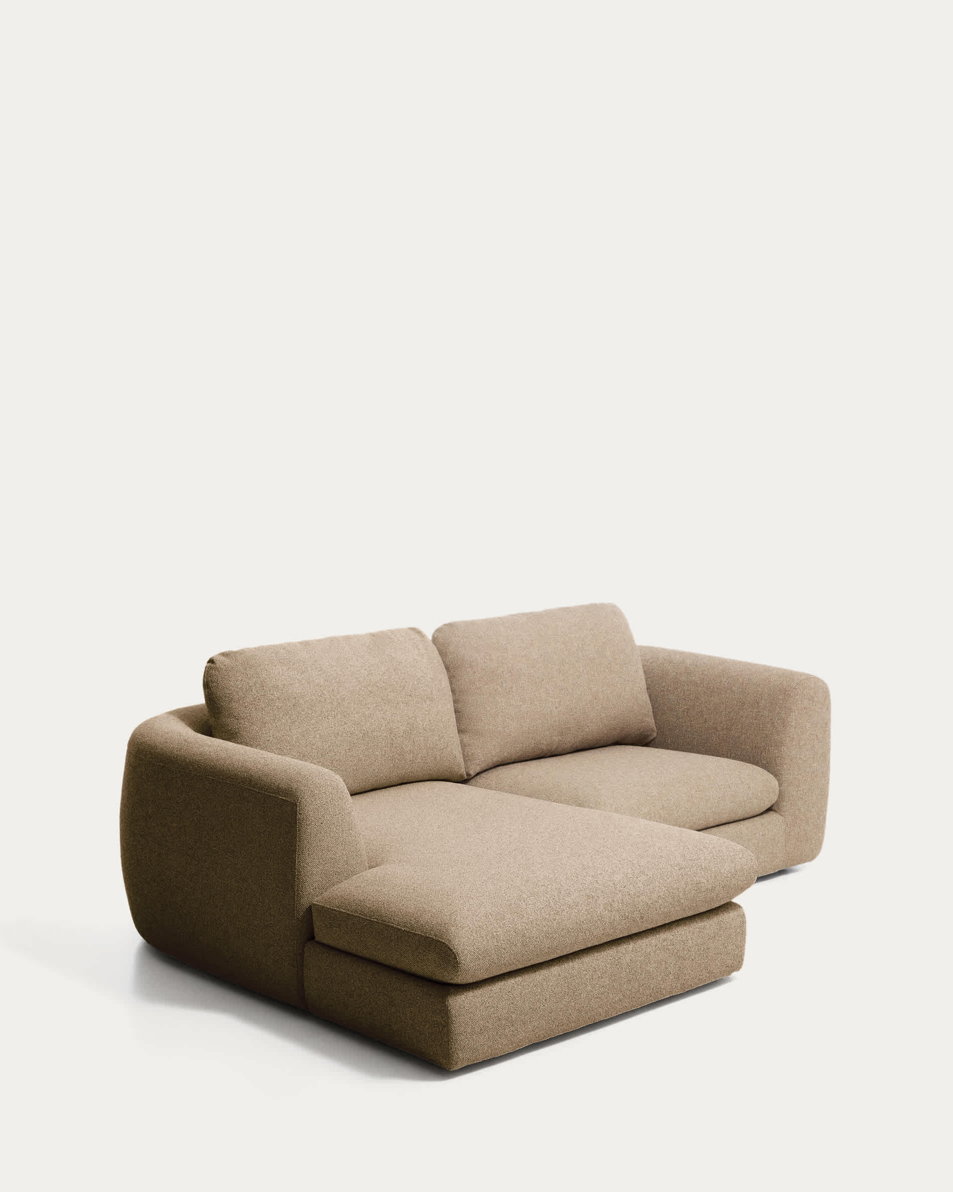 Vera light brown 3-seater sofa with left-hand chaise longue 232 cm FSC Mix Credit