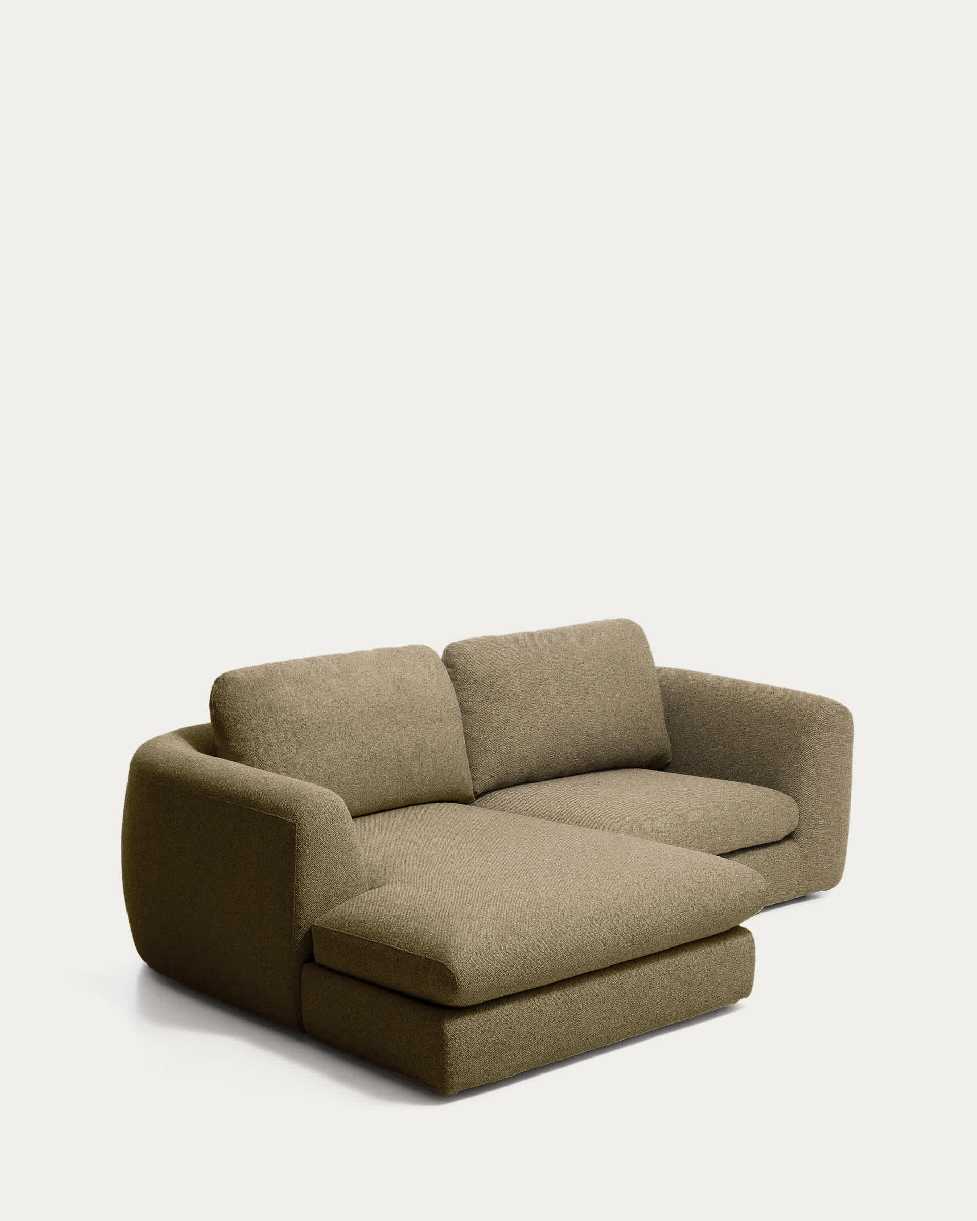 Vera olive green 3-seater sofa with left chaise longue 232 cm FSC Mix Credit