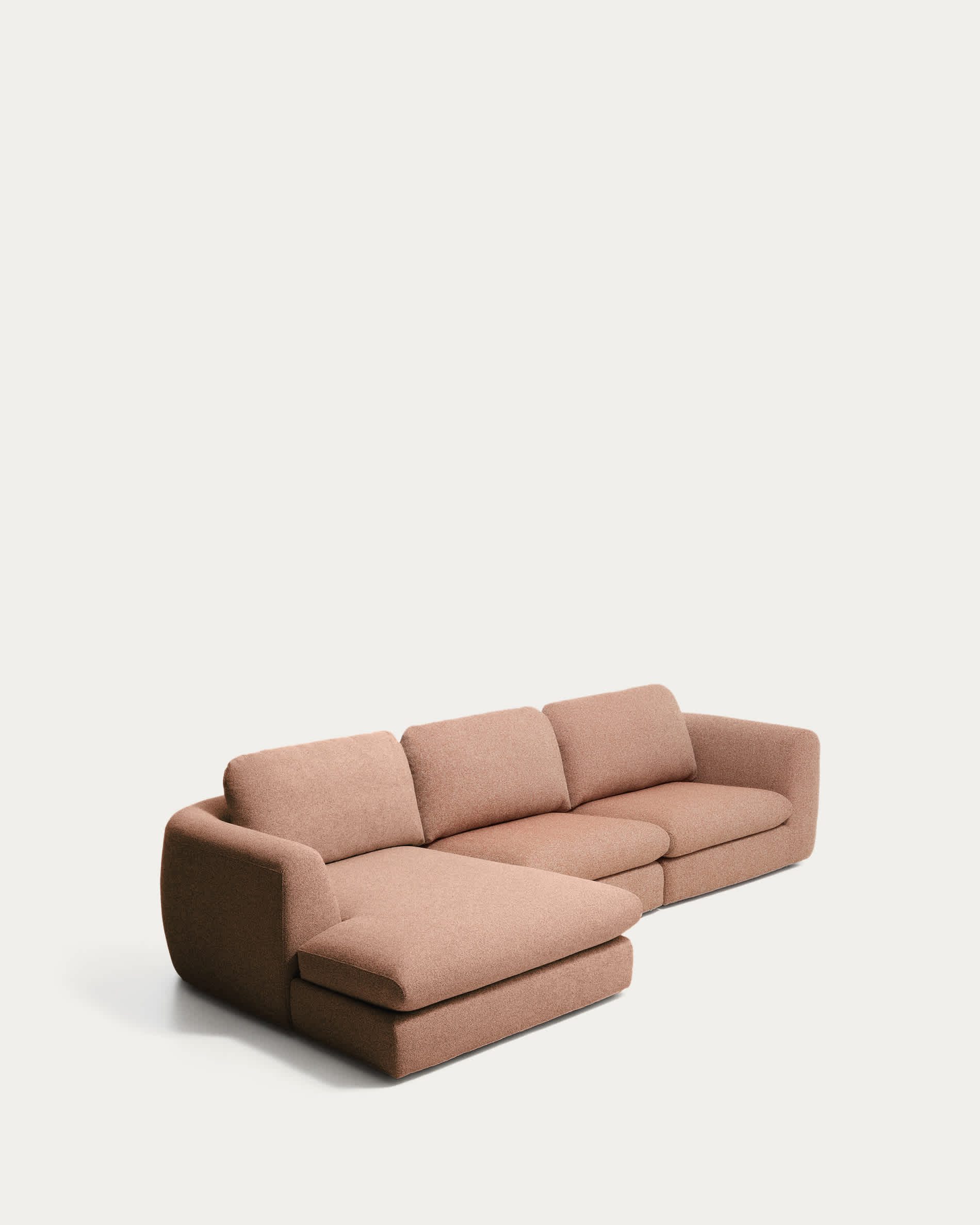 Vera terracotta 4-seater sofa with left-hand chaise longue 322 cm FSC Mix Credit