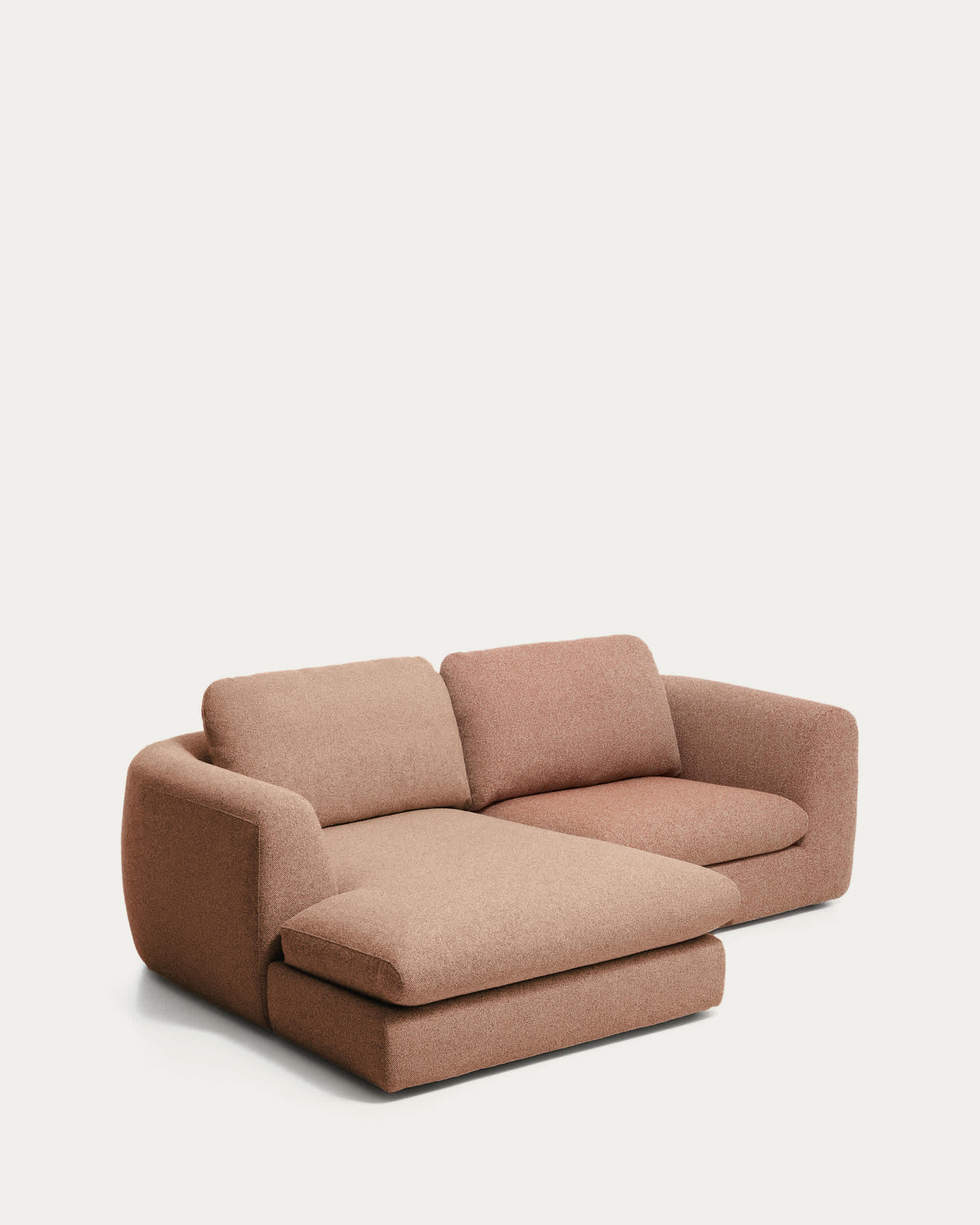 Vera terracotta 3-seater sofa with left chaise longue 232 cm FSC Mix Credit