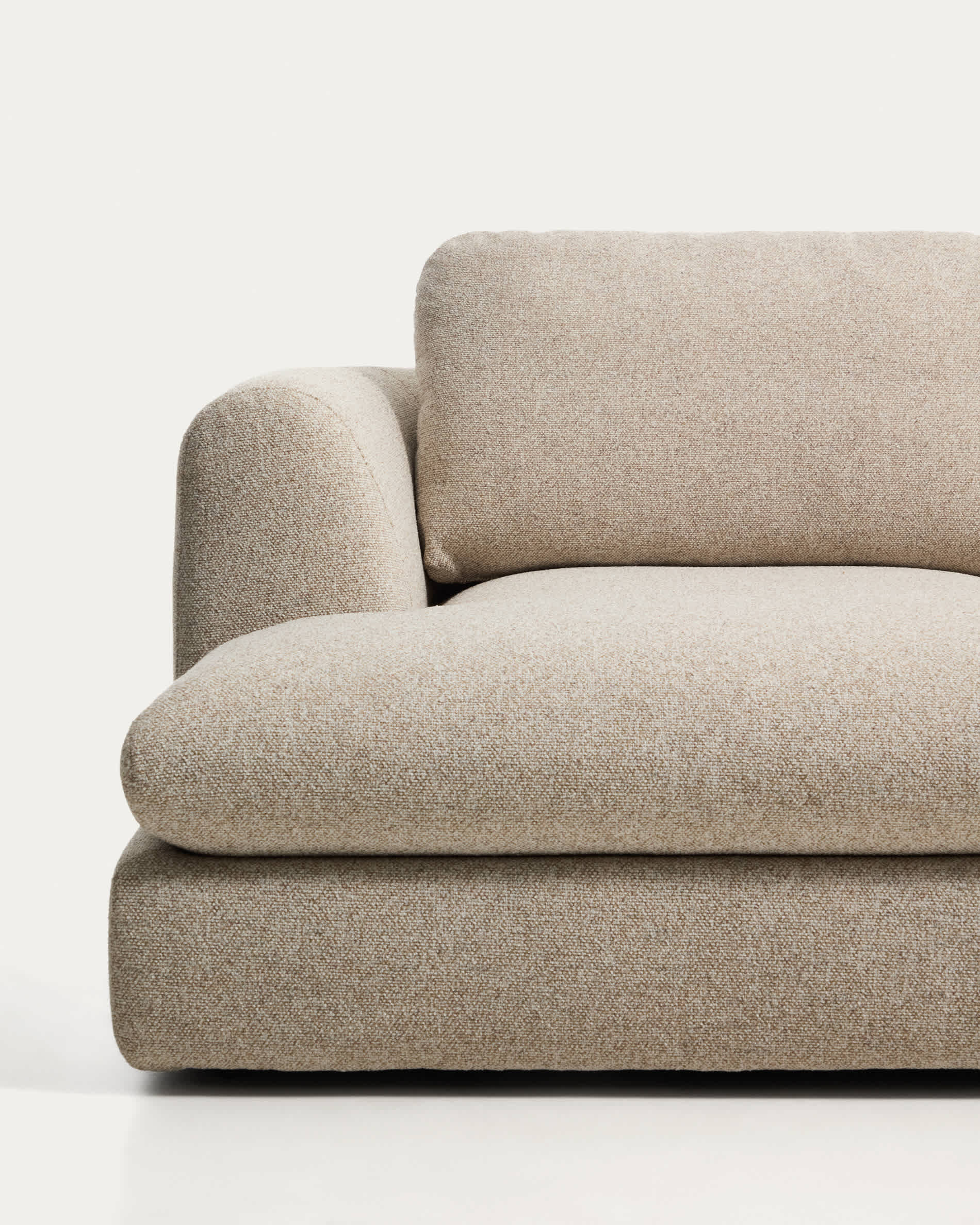 Vera beige 4-seater sofa with left-hand chaise longue 322 cm FSC Mix Credit