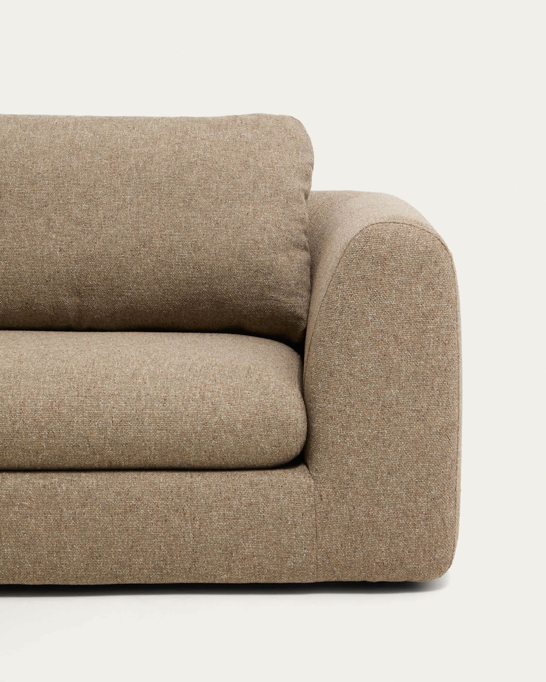 Vera light brown 3-seater sofa with left-hand chaise longue 232 cm FSC Mix Credit