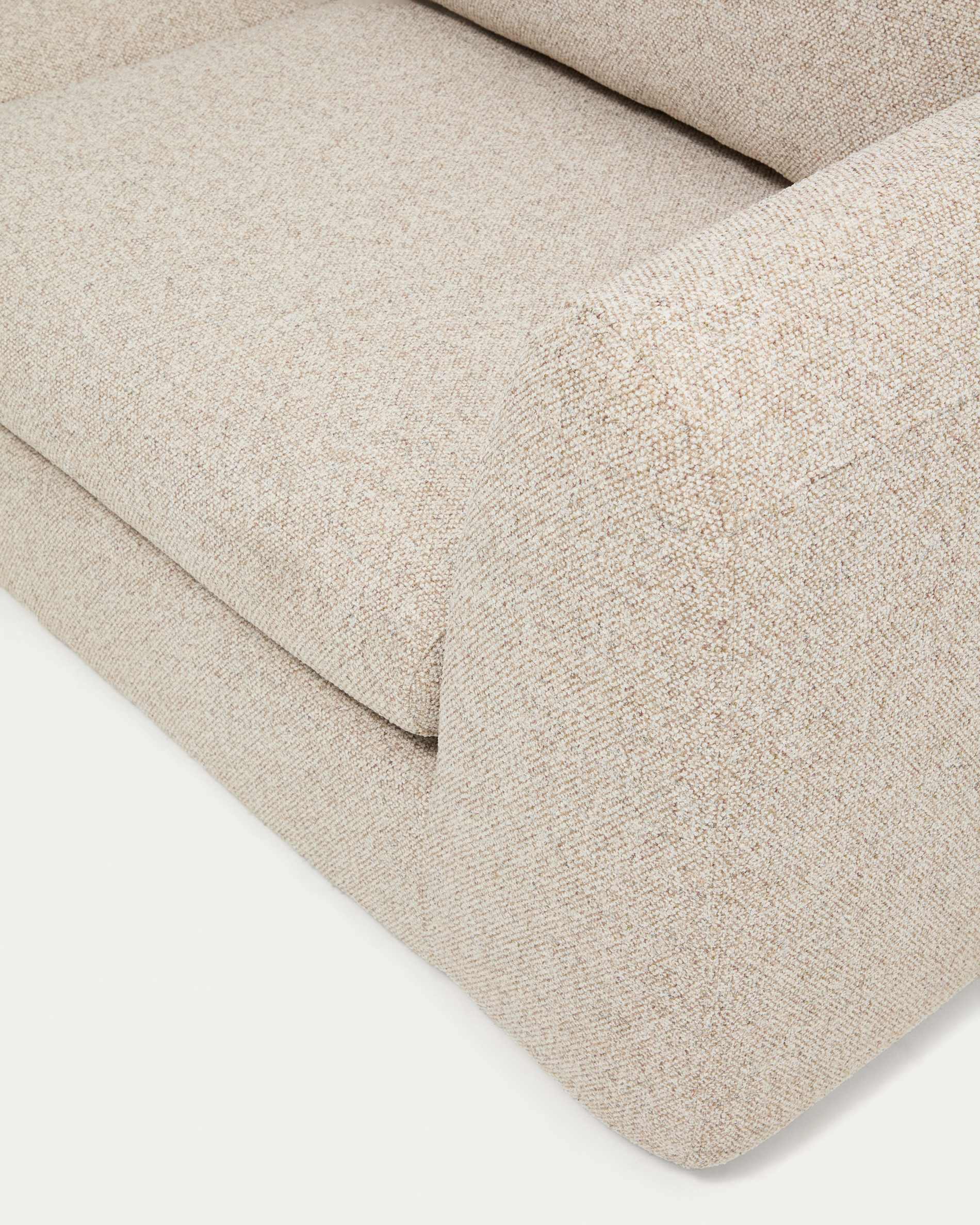 Vera beige 3-seater sofa with left-hand chaise longue 232 cm FSC Mix Credit