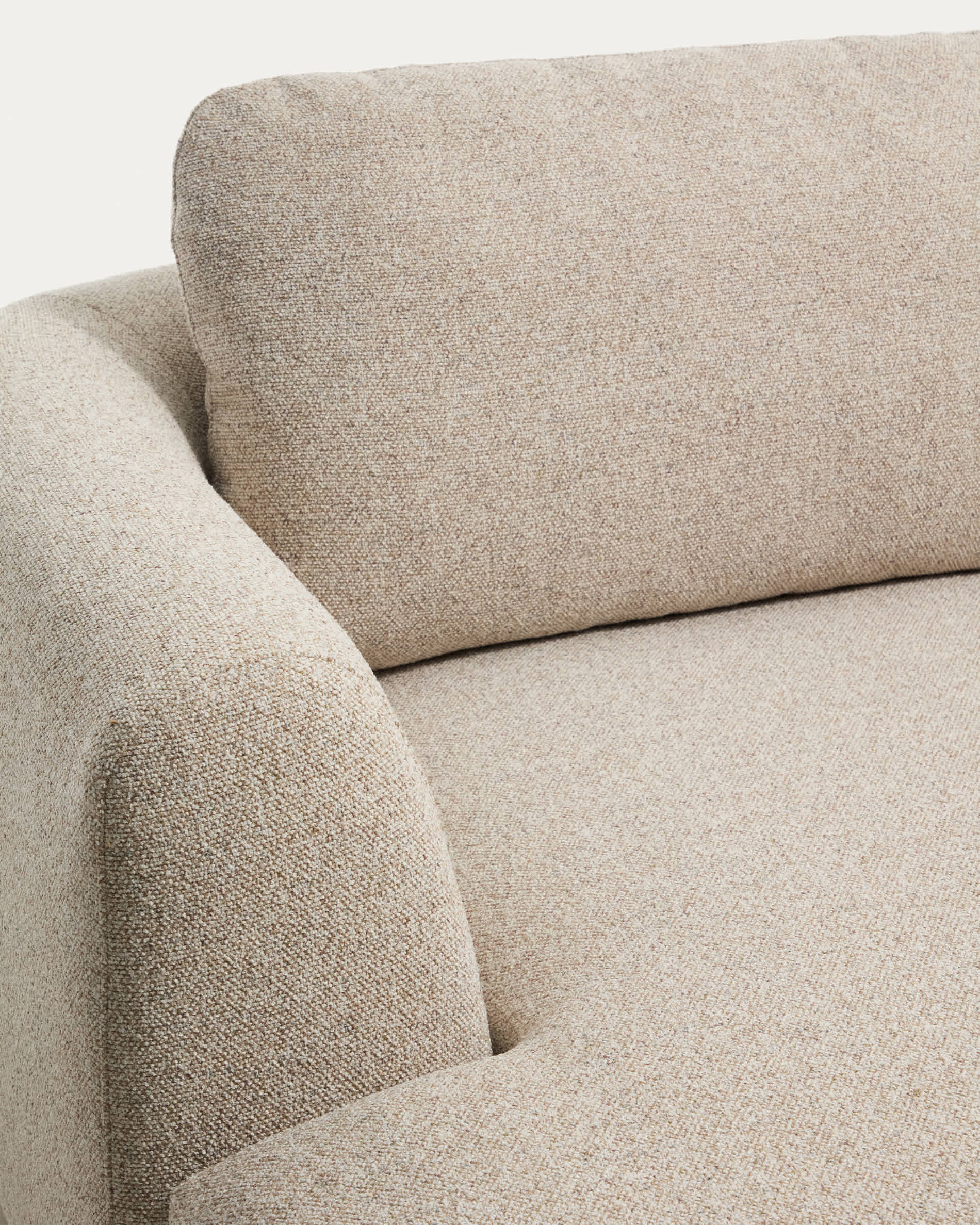 Vera beige 3-seater sofa with left-hand chaise longue 232 cm FSC Mix Credit