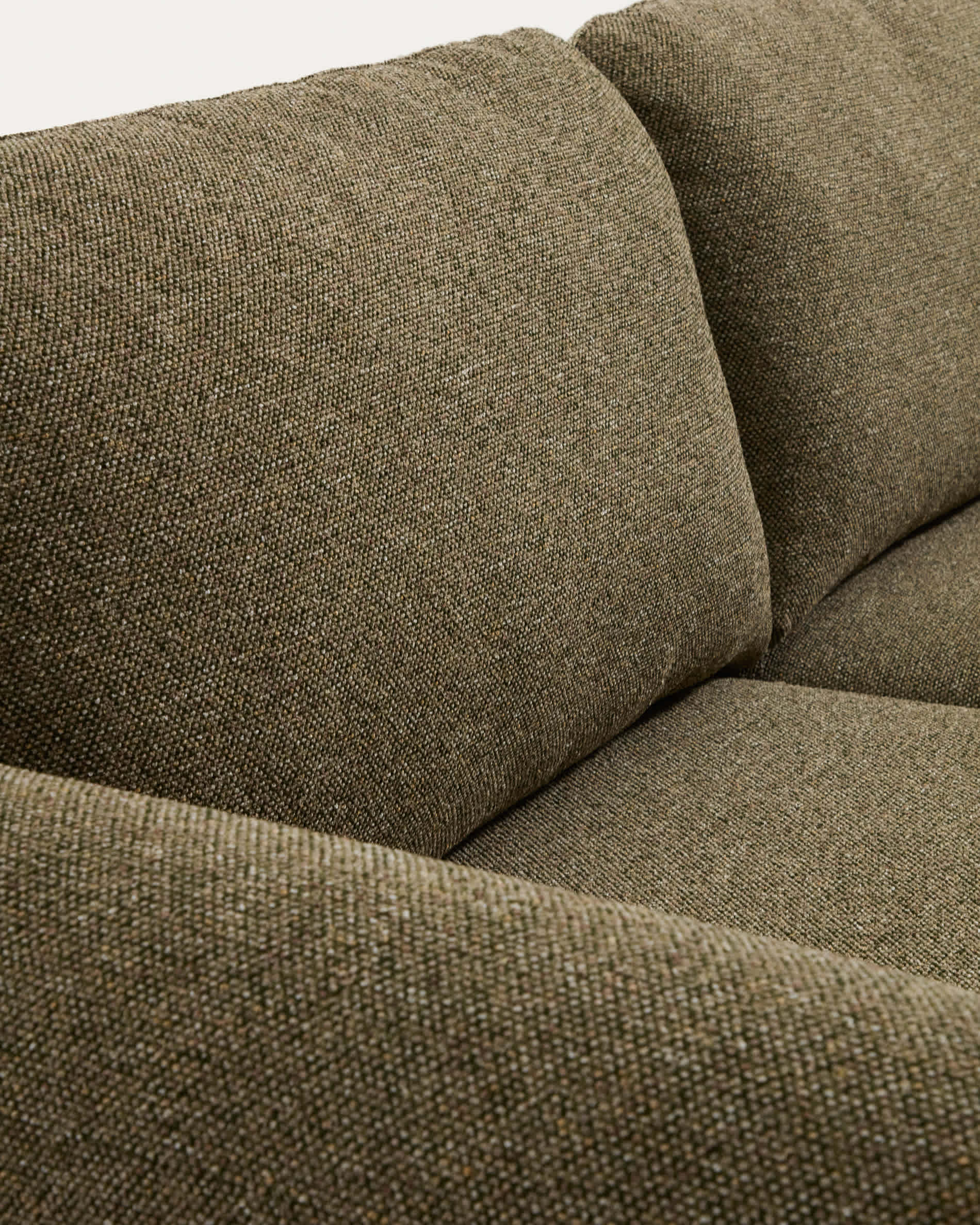 Vera olive green 4-seater sofa and right-hand chaise longue 322 cm FSC Mix Credit