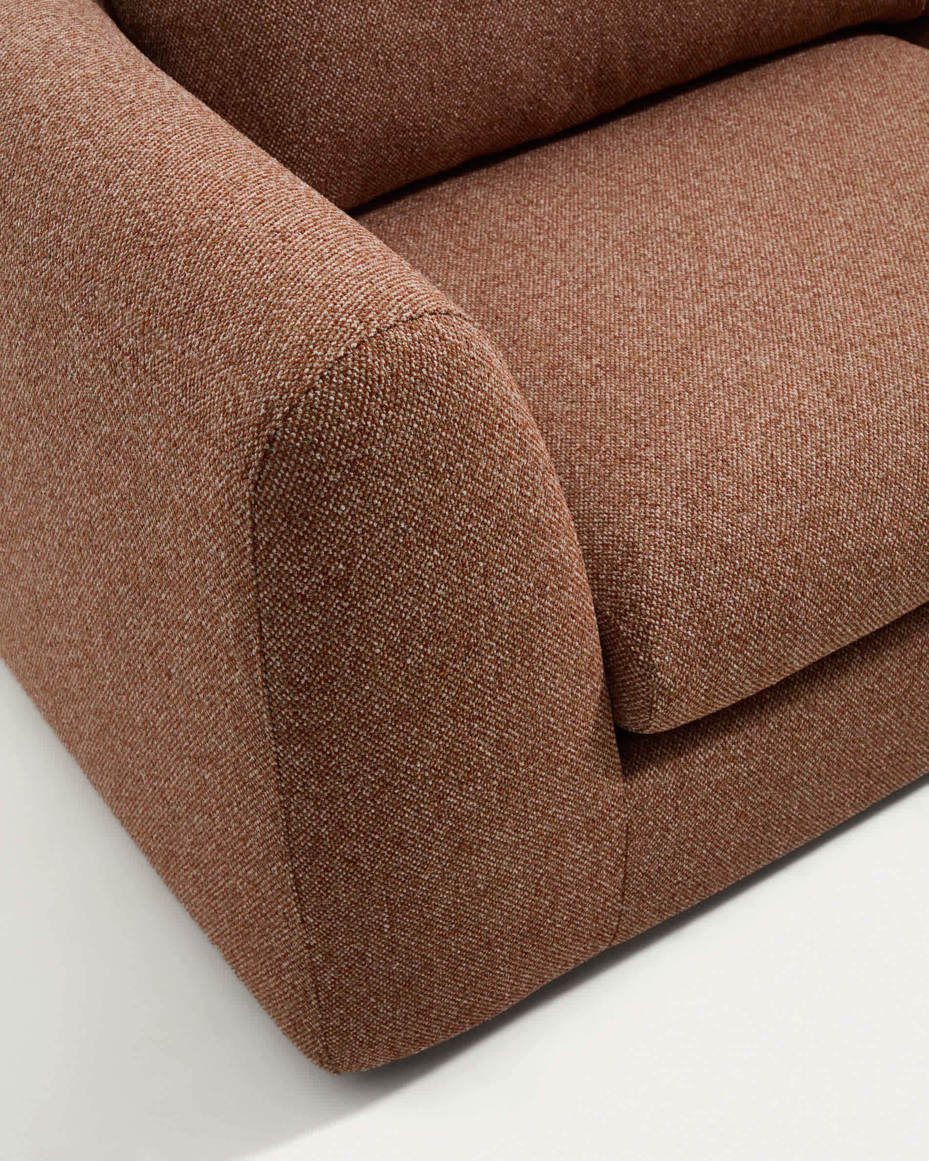 Vera terracotta 4-seater sofa and right-hand chaise longue 322 cm FSC Mix Credit