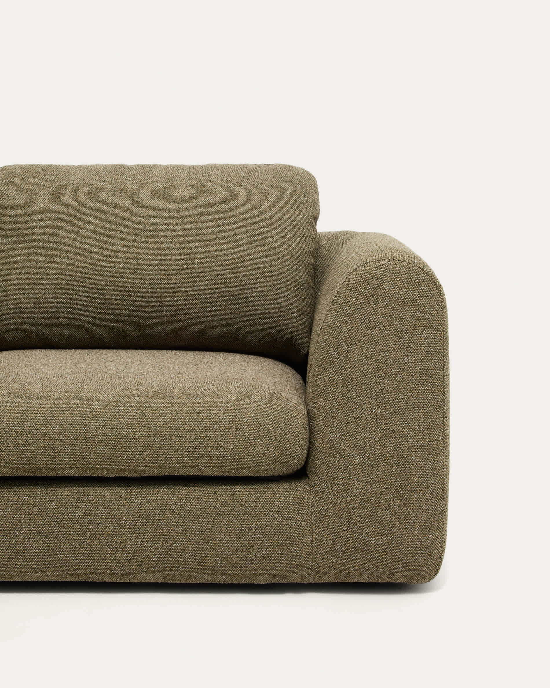 Vera olive green 4-seater sofa with left-hand chaise longue 322 cm FSC Mix Credit