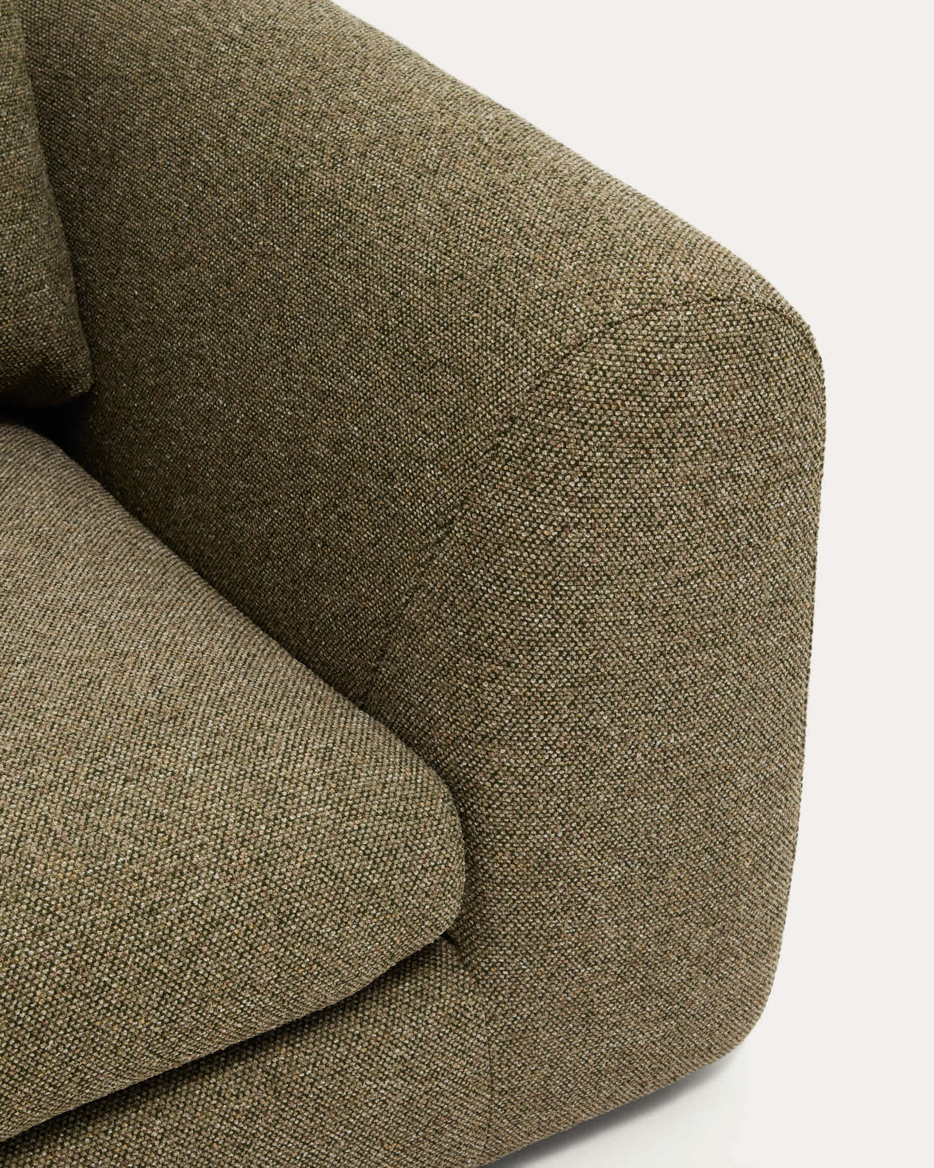 Vera olive green 4-seater sofa with left-hand chaise longue 322 cm FSC Mix Credit