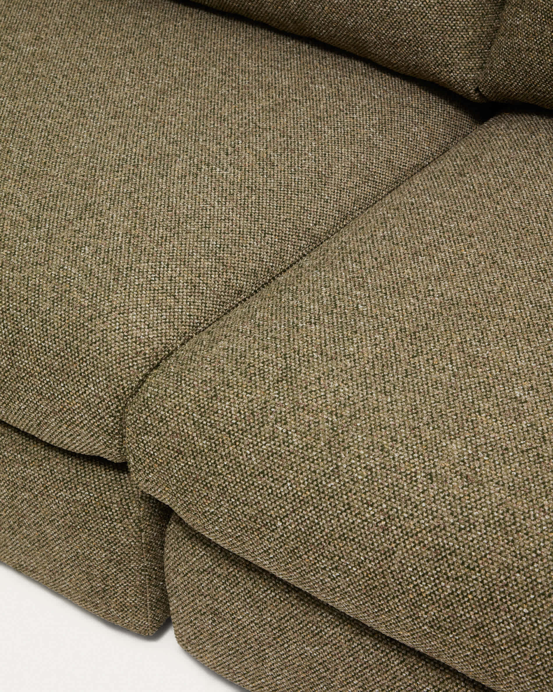 Vera olive green 4-seater sofa with left-hand chaise longue 322 cm FSC Mix Credit