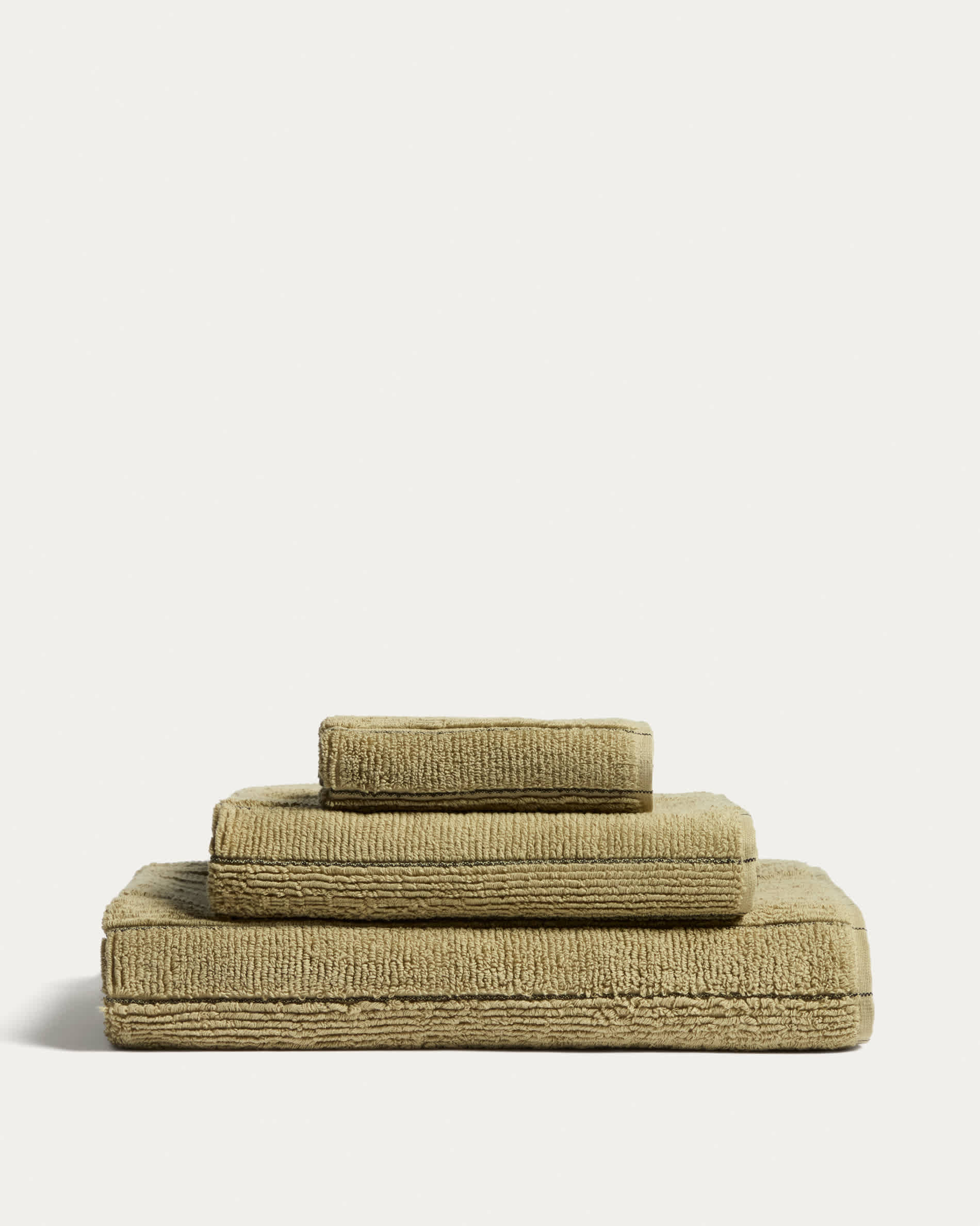 Sedy 100%-cotton green jacquard hand towel 30 x 50 cm