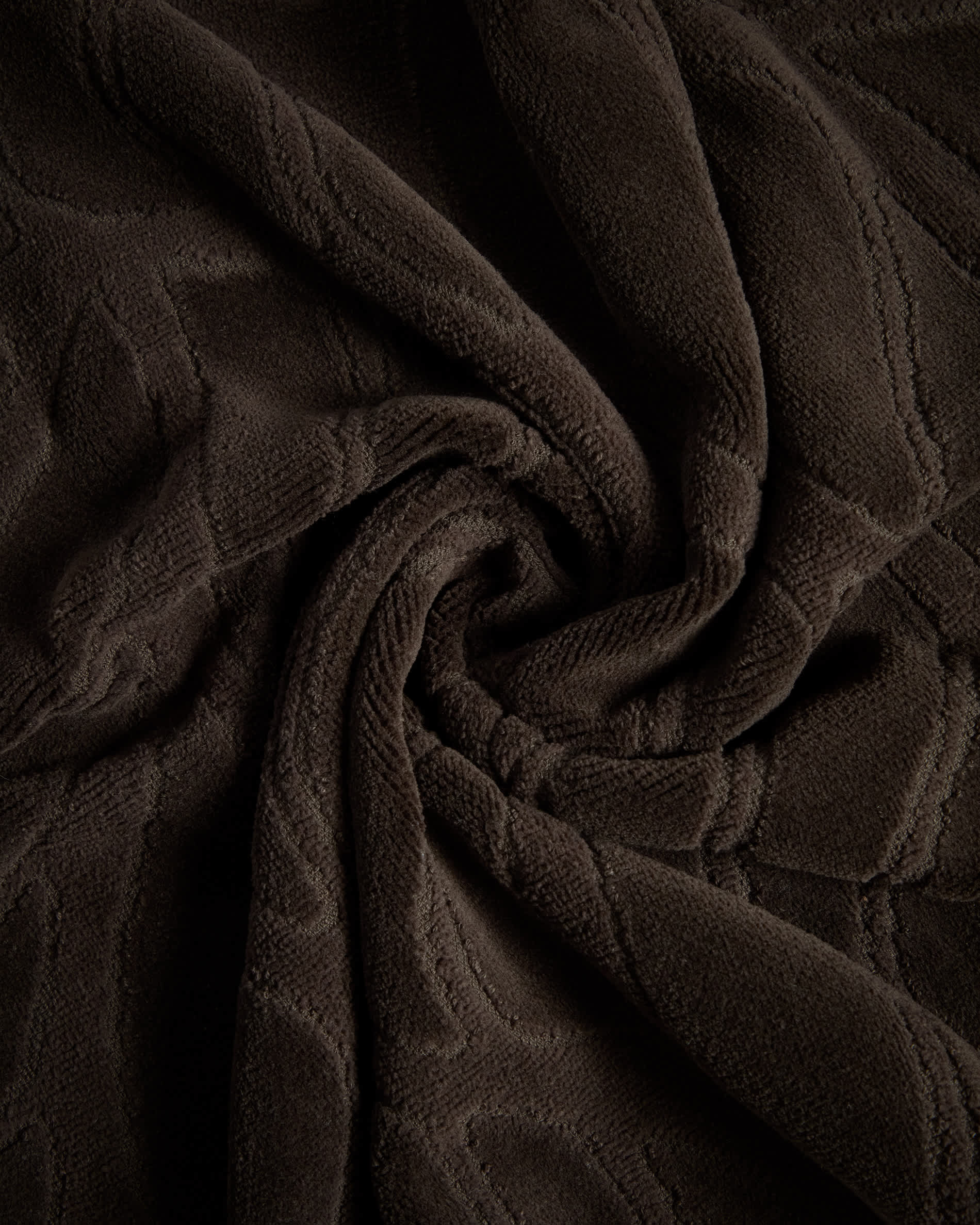 Lurevi 100%-cotton jacquard hand towel with a brown velvet finish 30 x 50 cm