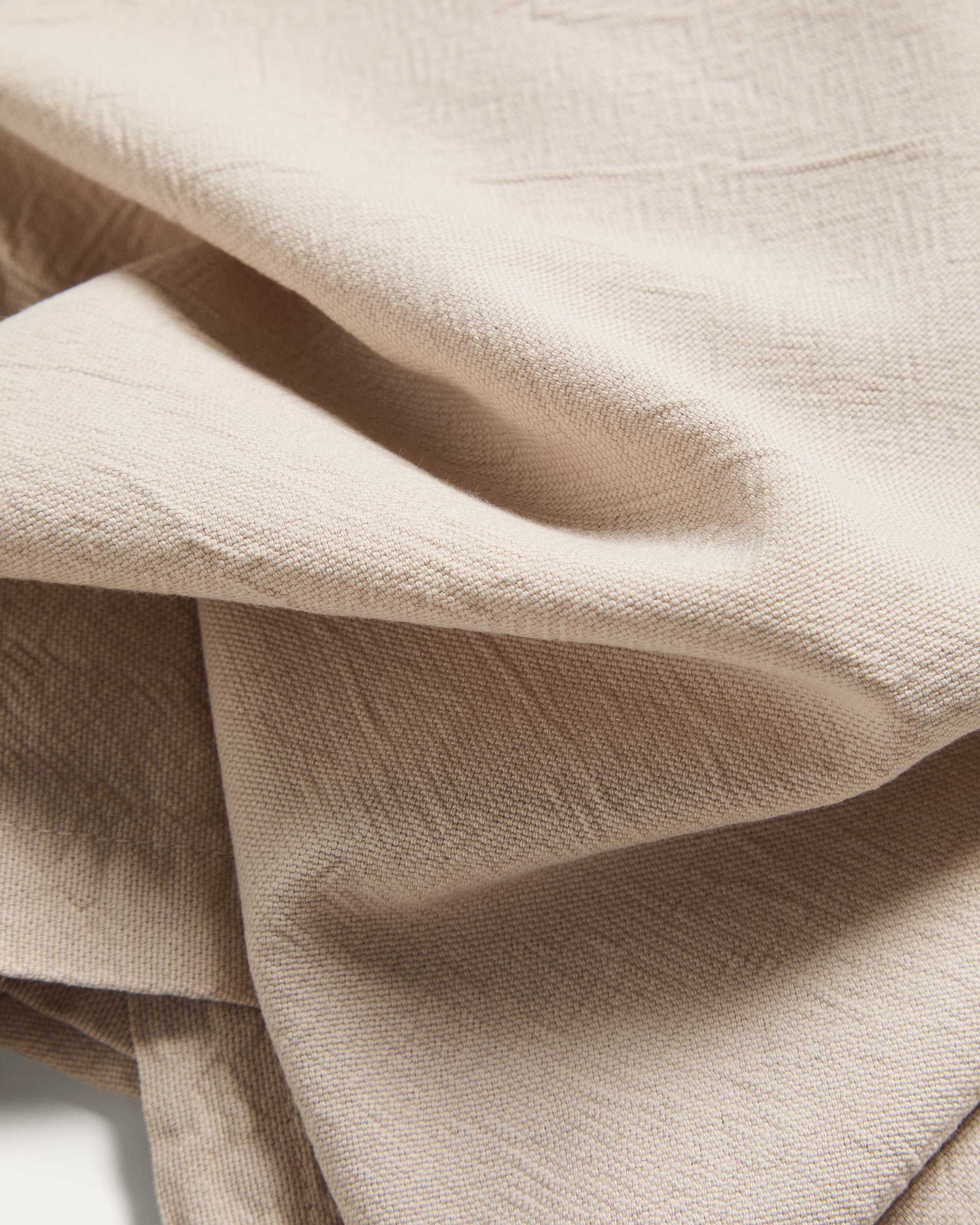 Lerava set of 2 napkins in washed stone grey cotton 35 x 35cm