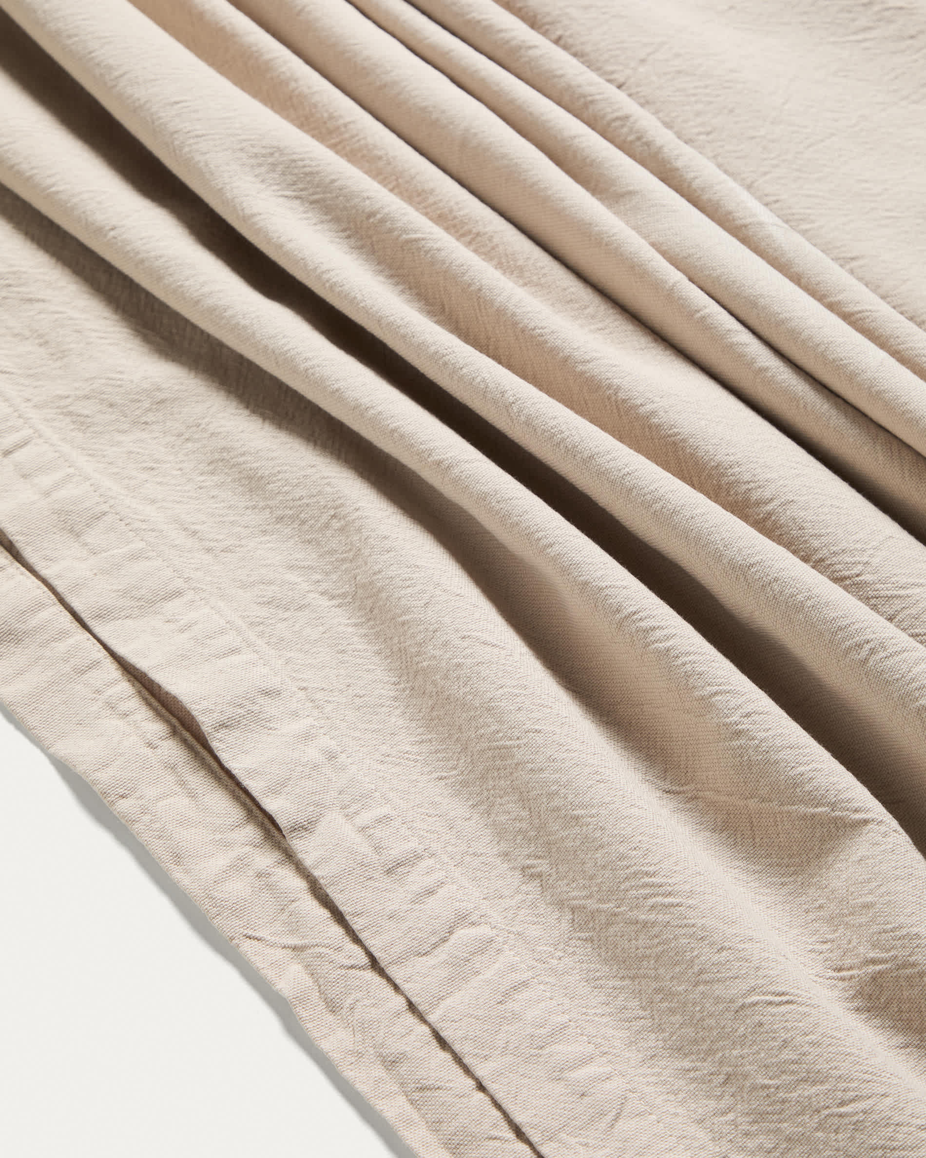 Lerava tablecloth in washed stone grey cotton 170 x 170cm